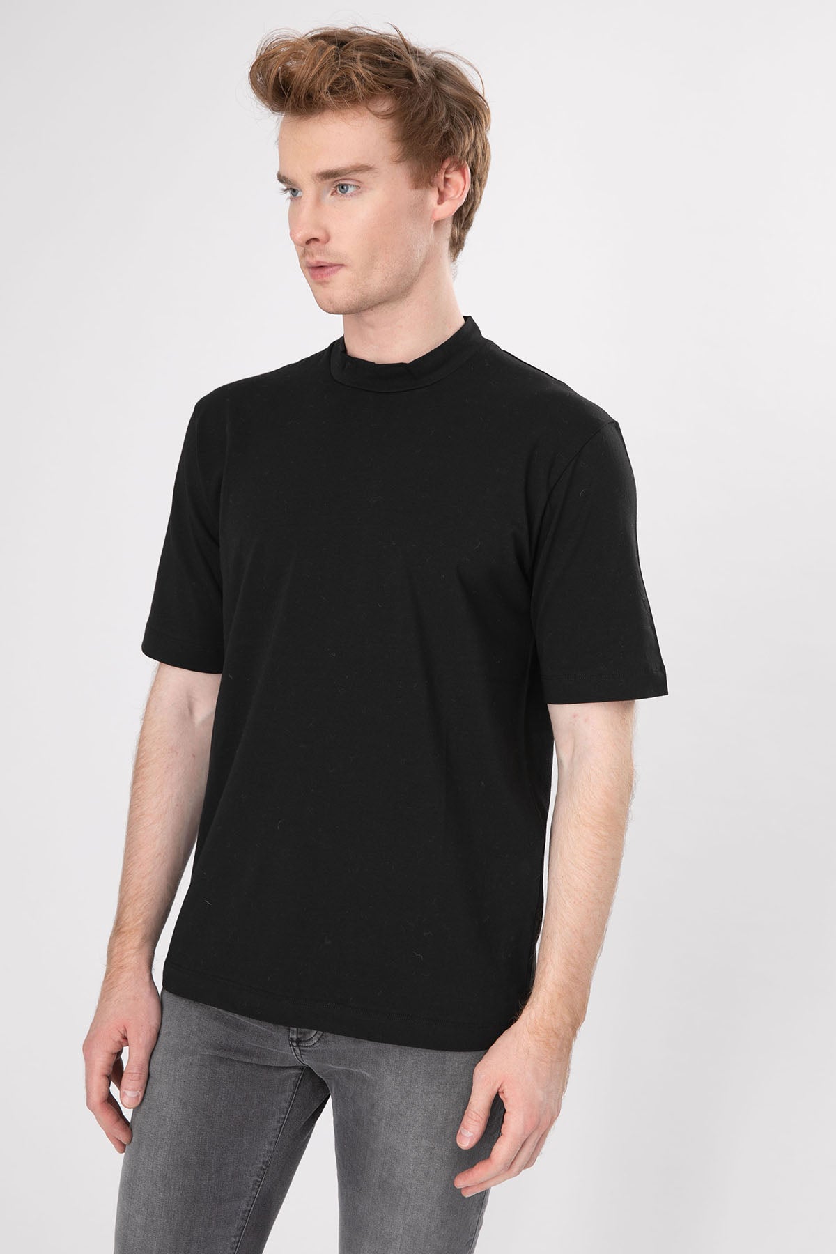 Manifattura Yuvarlak Yaka Streç T-shirt-Libas Trendy Fashion Store