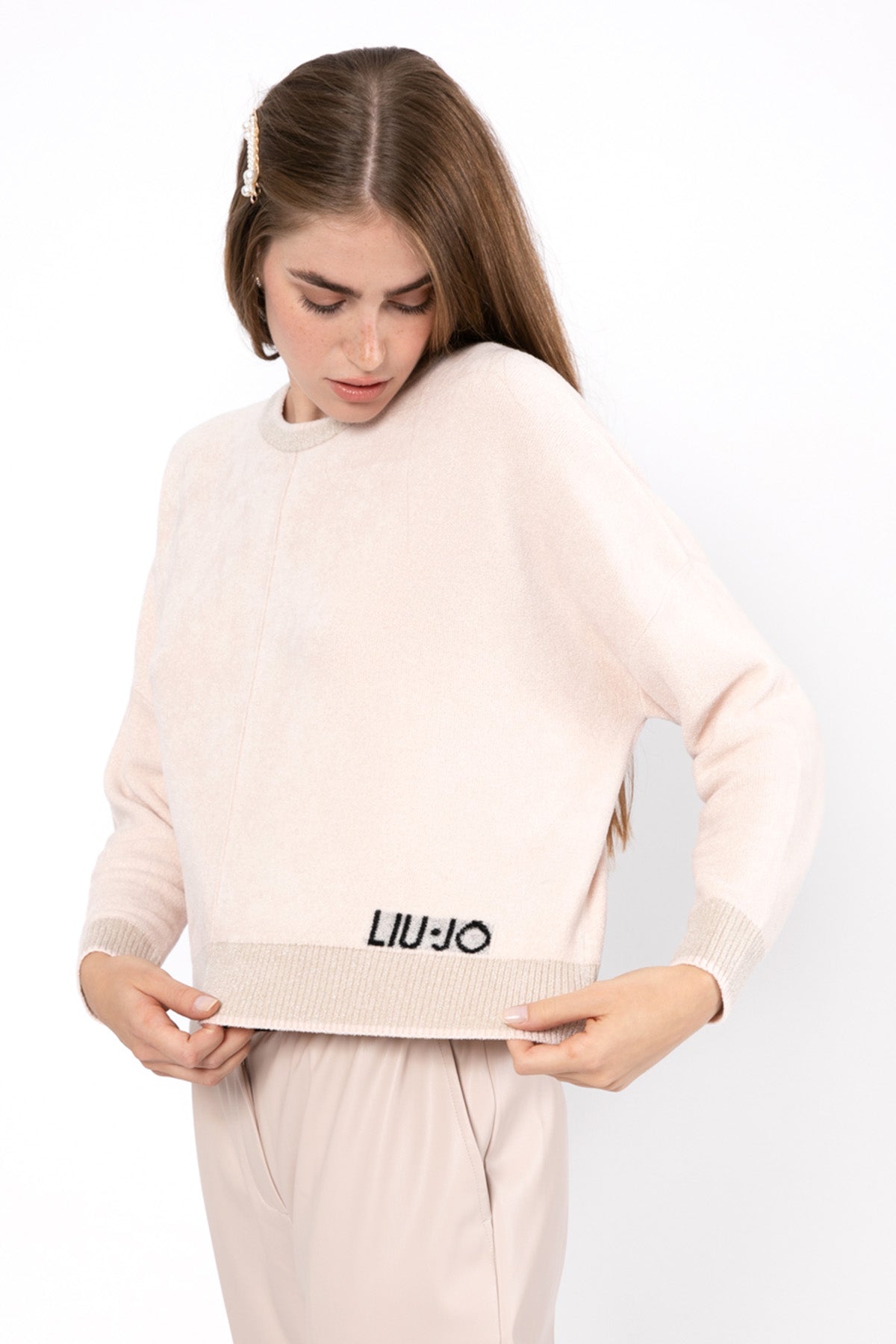 Liu Jo Yuvarlak Yaka Logolu Triko-Libas Trendy Fashion Store