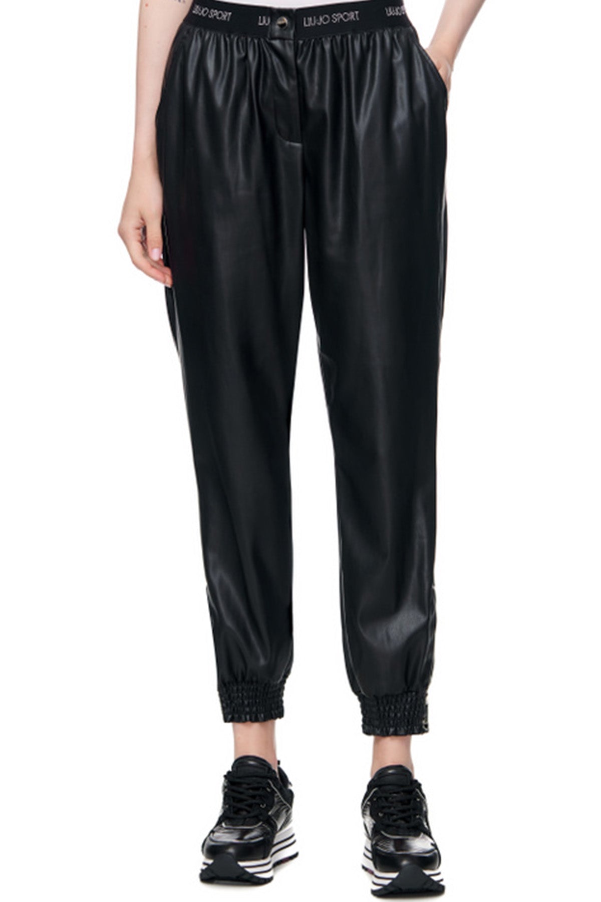 Liu Jo Beli Lastikli Deri Eşofman Altı-Libas Trendy Fashion Store