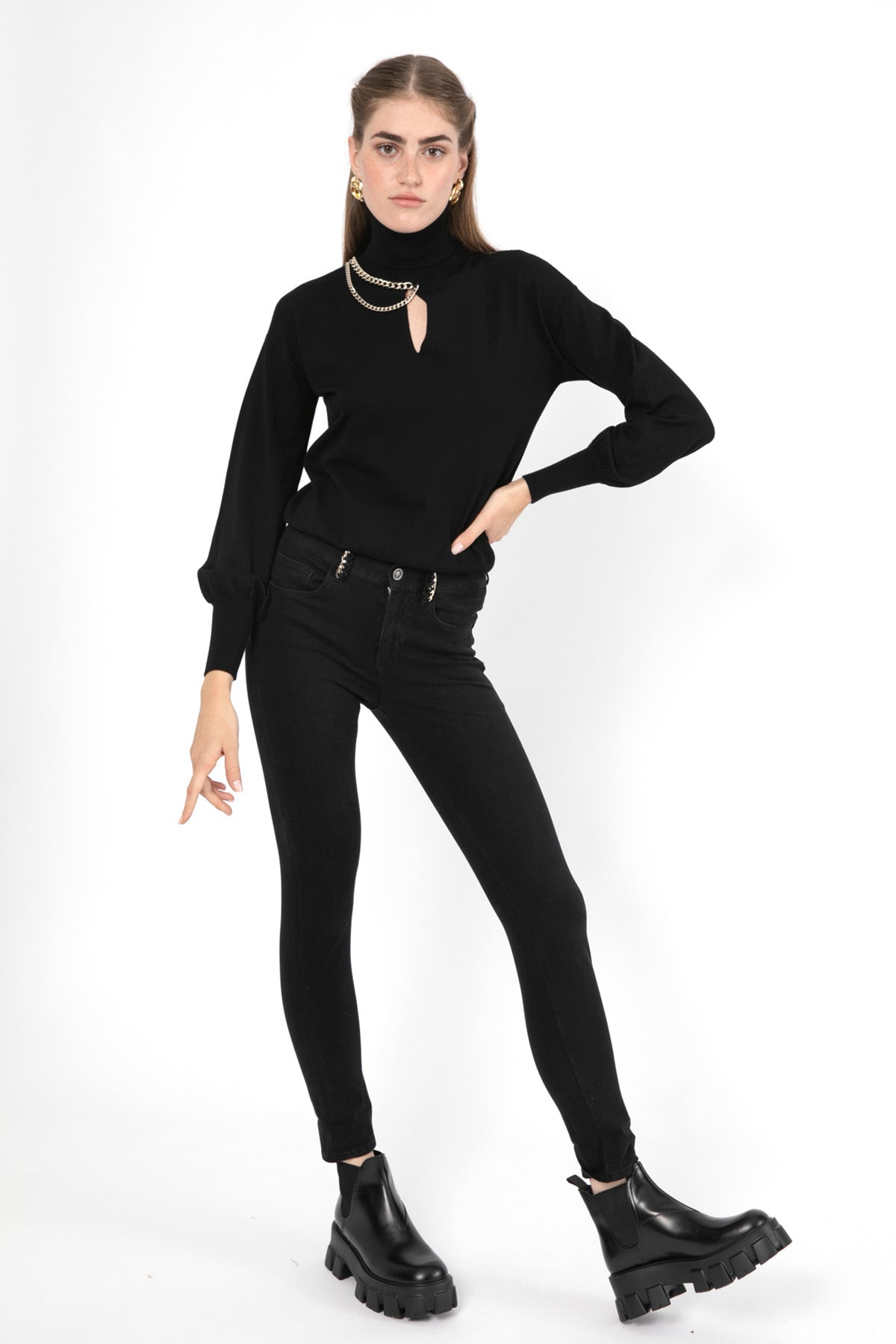 Liu Jo Metal Aksesuarlı Skinny Fit Streç Jeans-Libas Trendy Fashion Store