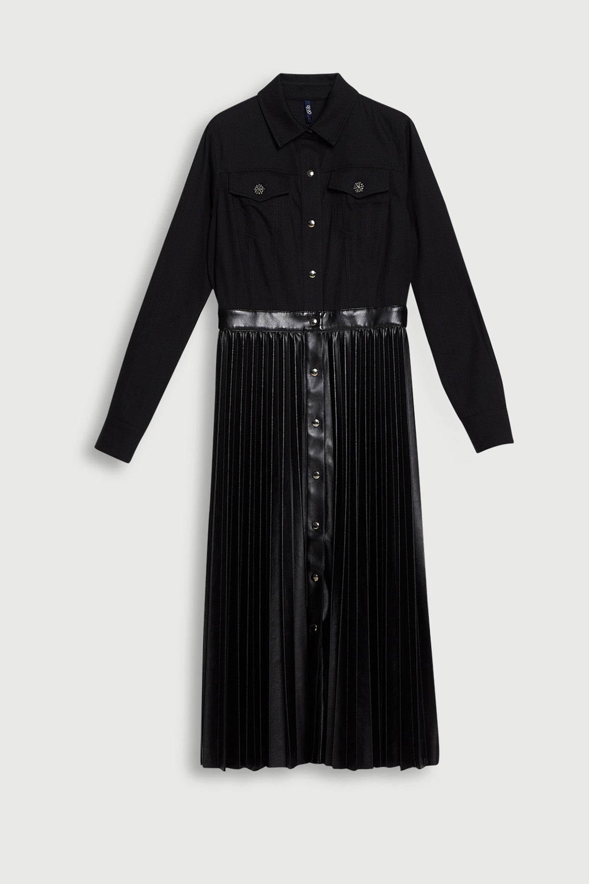 Liu Jo Piliseli Deri Etekli Elbise-Libas Trendy Fashion Store