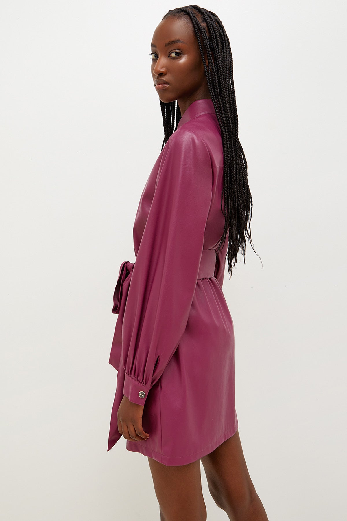 Liu Jo Belden Kuşaklı Deri Elbise-Libas Trendy Fashion Store