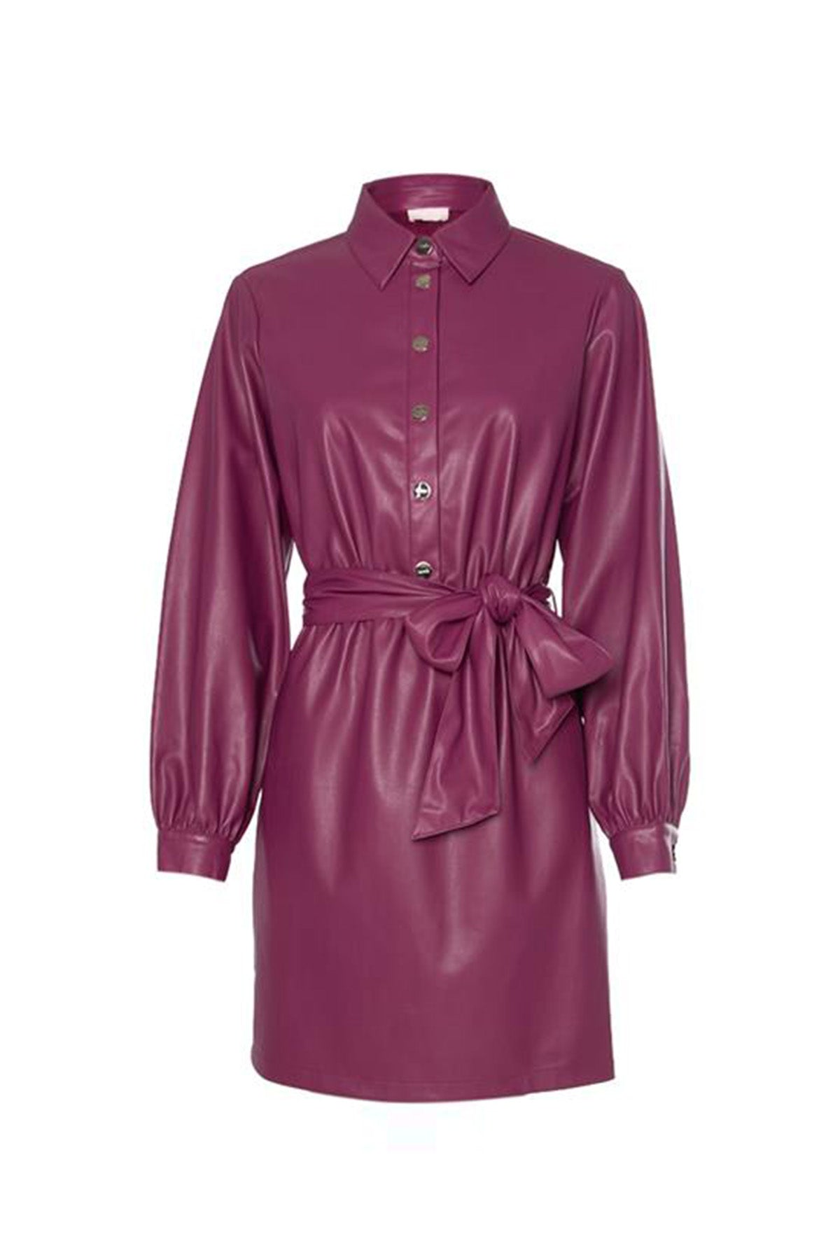 Liu Jo Belden Kuşaklı Deri Elbise-Libas Trendy Fashion Store