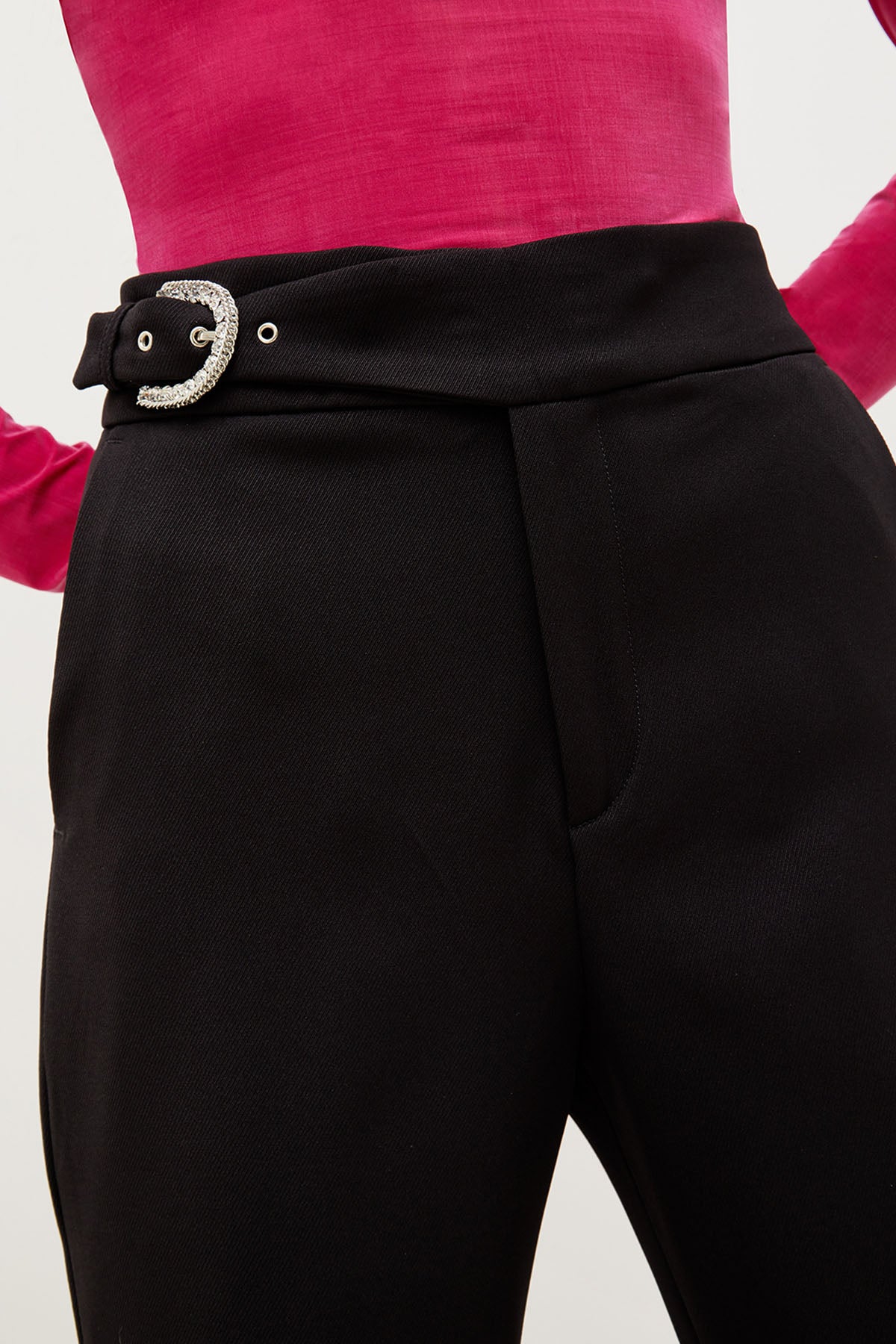 Liu Jo Slim Fit Toka Kemerli Yüksek Bel Streç Pantolon-Libas Trendy Fashion Store