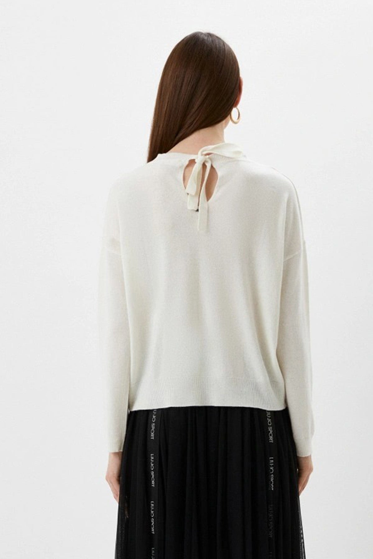 Liu Jo Yıldız Desenli Yuvarlak Yaka Kaşmirli Yün Triko-Libas Trendy Fashion Store