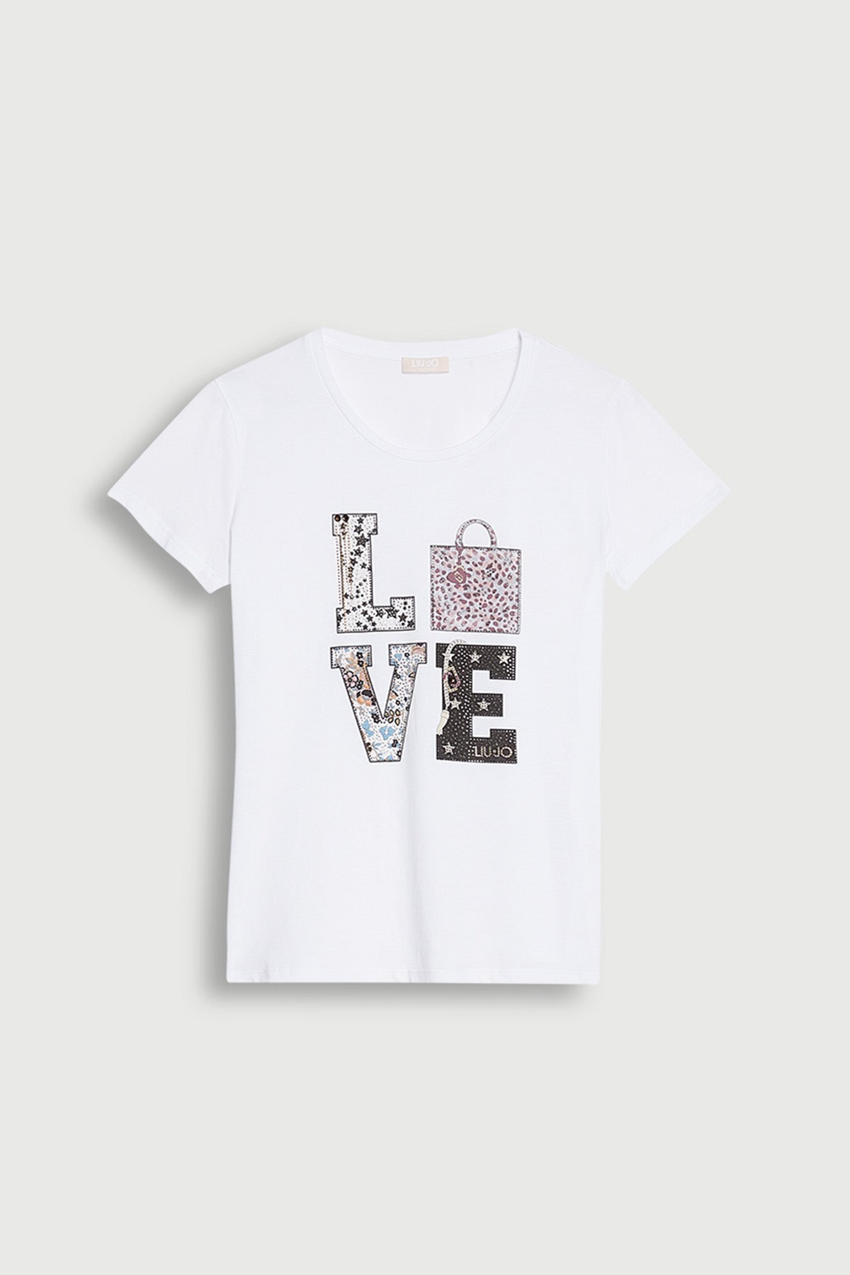 Liu Jo Yuvarlak Yaka Aksesuar Detaylı T-shirt-Libas Trendy Fashion Store