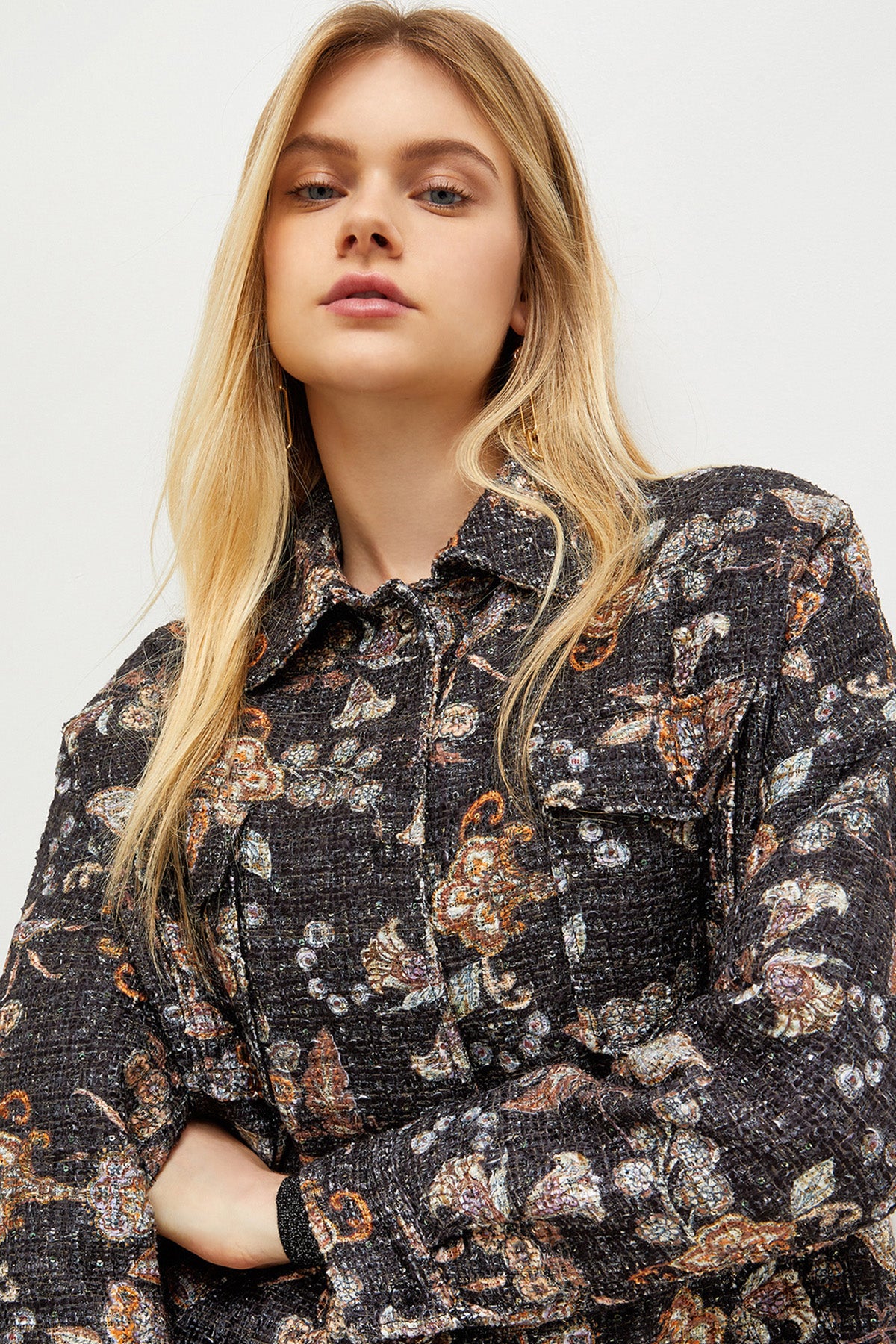 Liu Jo Geniş Kesim Desenli Tüvit Gömlek Ceket-Libas Trendy Fashion Store