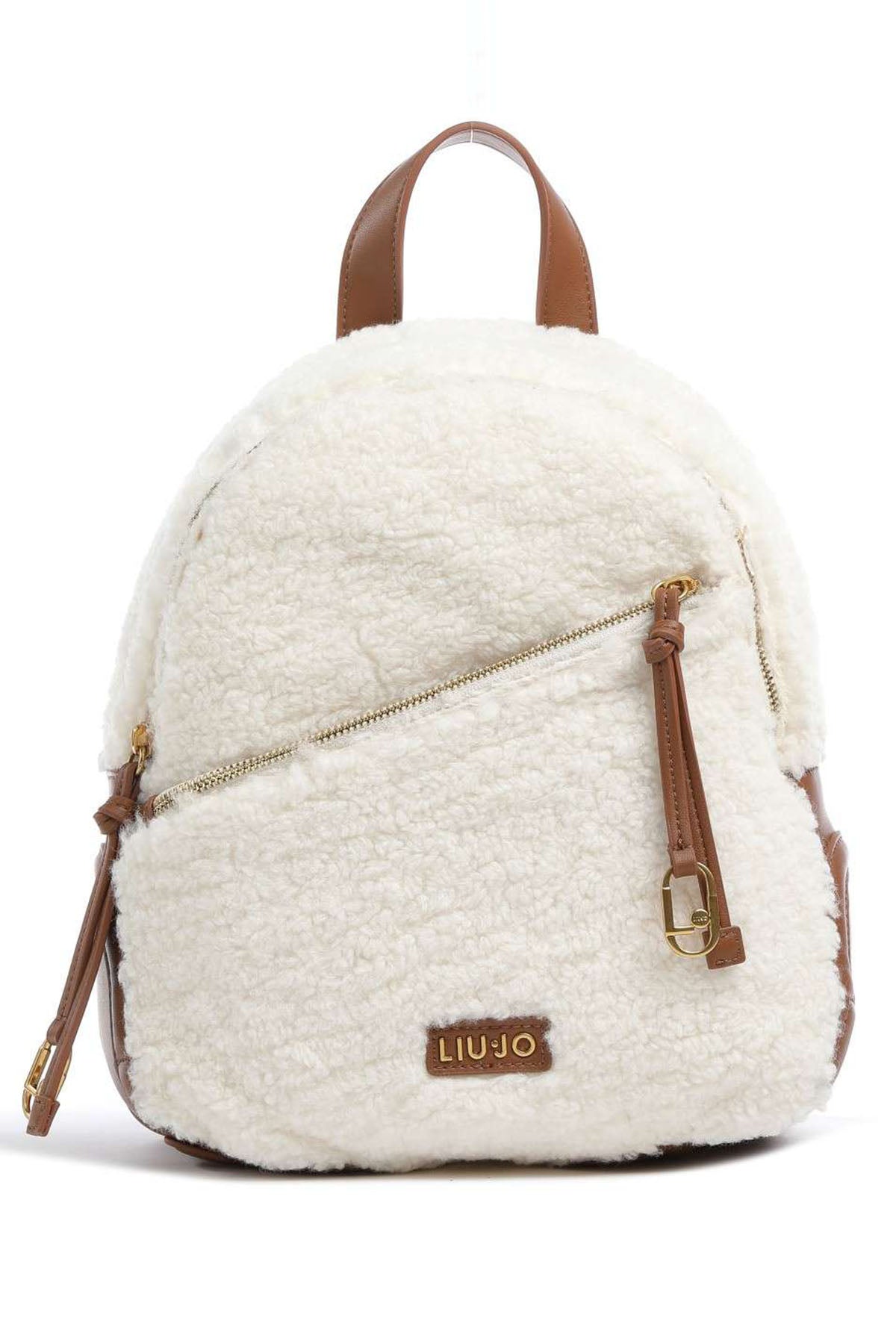 Liu Jo Deri Detaylı Peluş Sırt Çantası-Libas Trendy Fashion Store