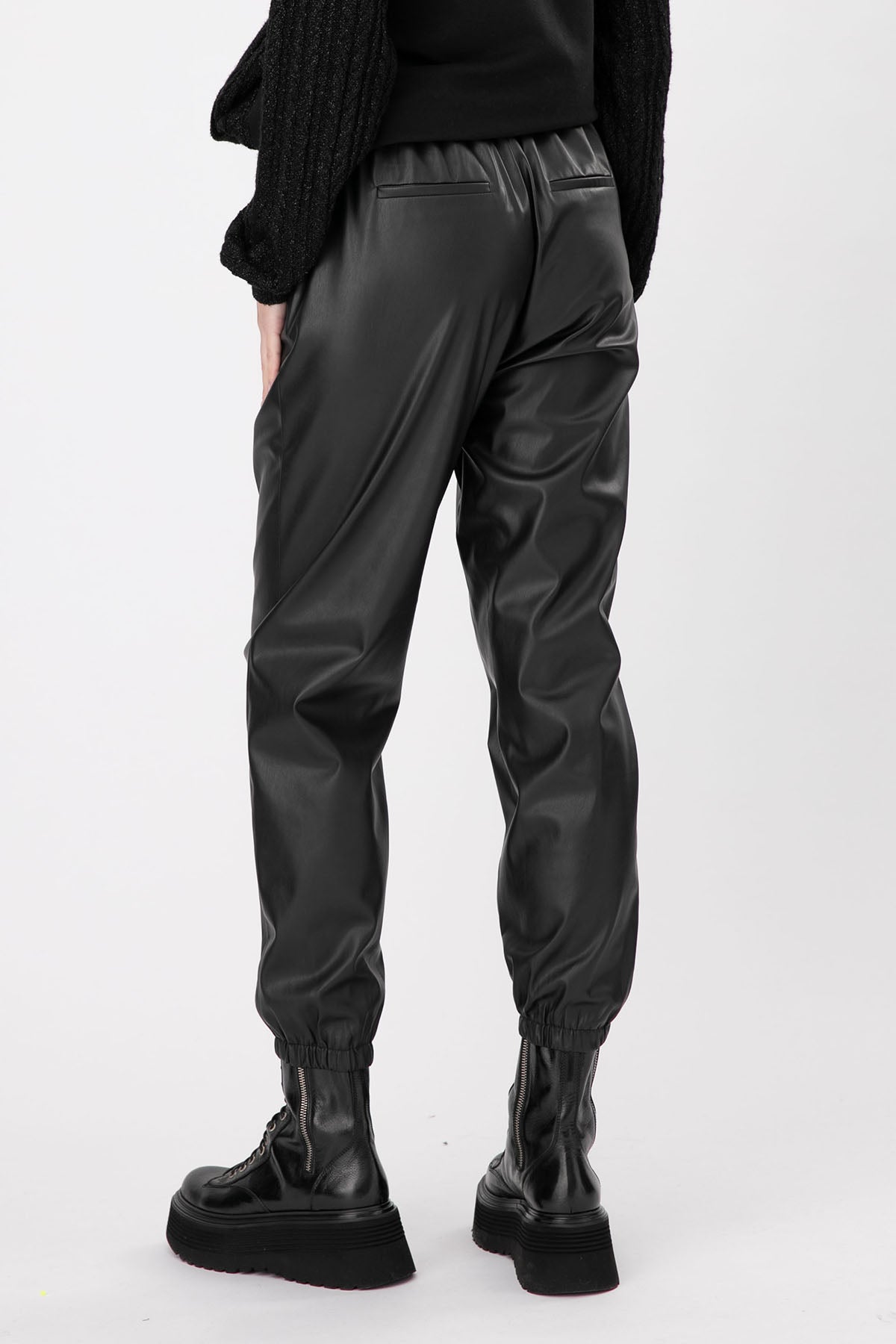 Liu Jo Beli Lastikli Yüksek Bel Deri Eşofman Altı-Libas Trendy Fashion Store