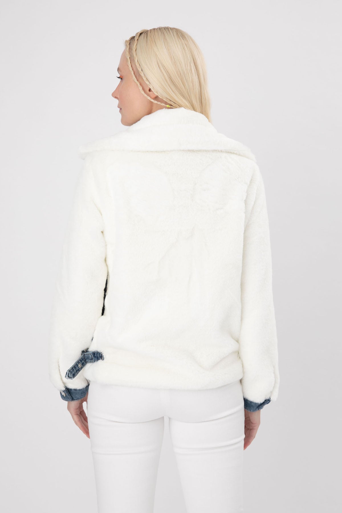 Liu Jo Denim Detaylı Peluş Ceket-Libas Trendy Fashion Store