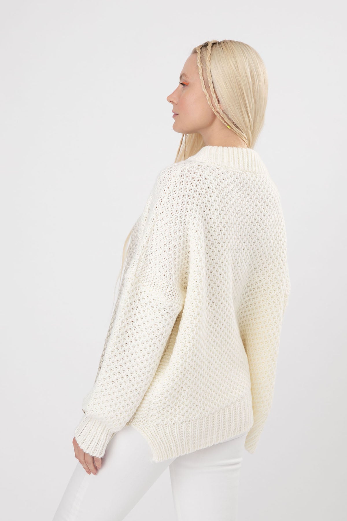 Liu Jo Geniş Kesim Metalik Örgü Yün Triko-Libas Trendy Fashion Store