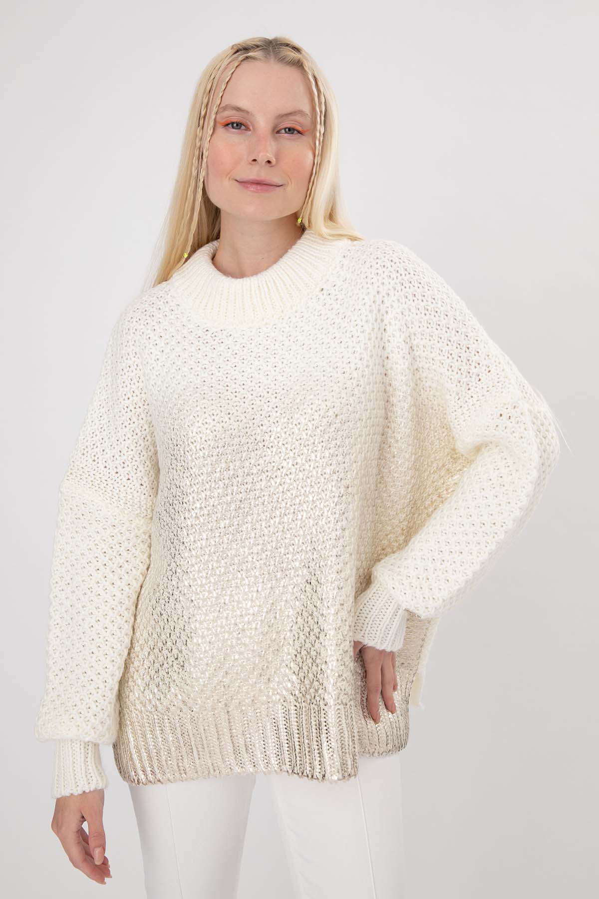 Liu Jo Geniş Kesim Metalik Örgü Yün Triko-Libas Trendy Fashion Store