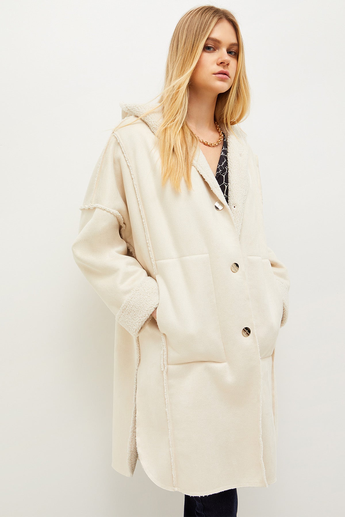 Liu Jo Kapüşonlu Kaban-Libas Trendy Fashion Store