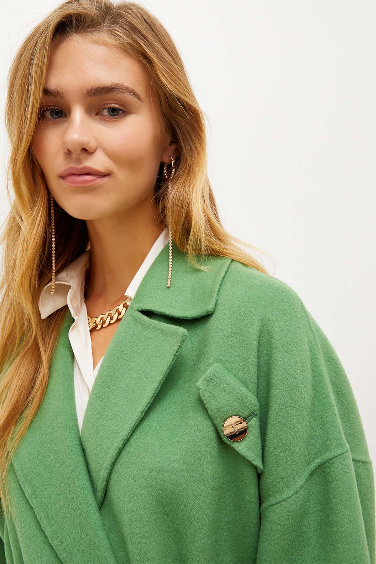 Liu Jo Kuşaklı Yün Kaban-Libas Trendy Fashion Store