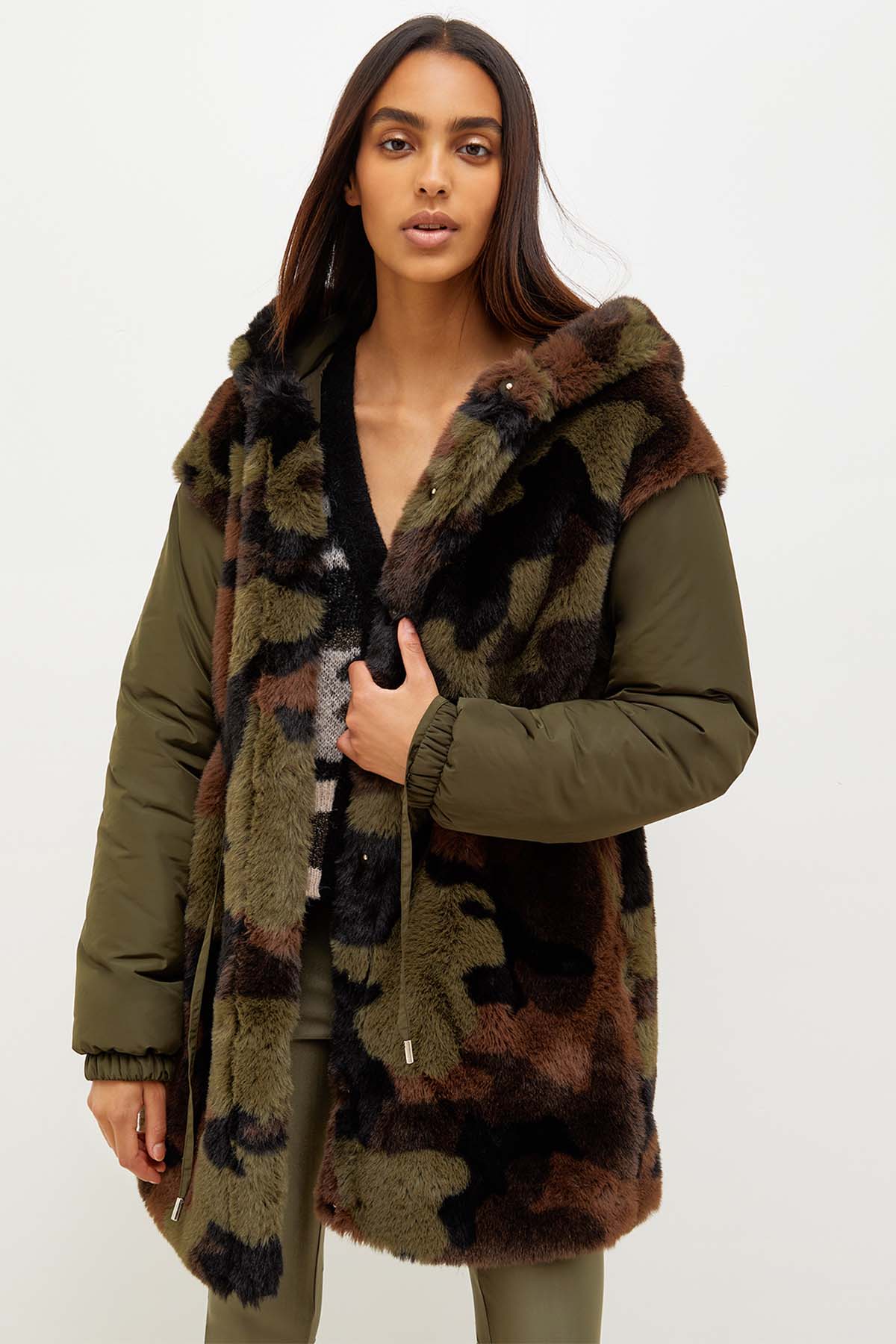 Liu Jo Çift Taraflı Kürk Detaylı Mont-Libas Trendy Fashion Store