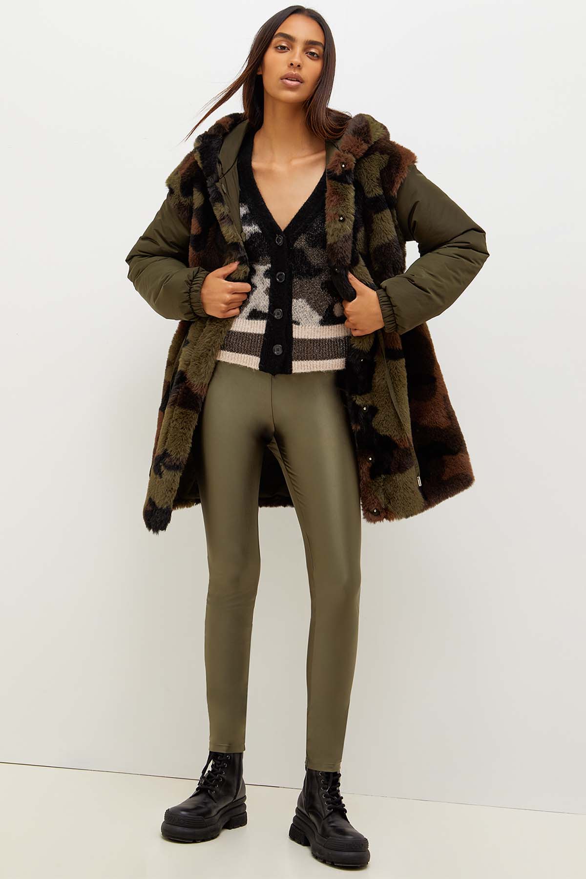 Liu Jo Çift Taraflı Kürk Detaylı Mont-Libas Trendy Fashion Store