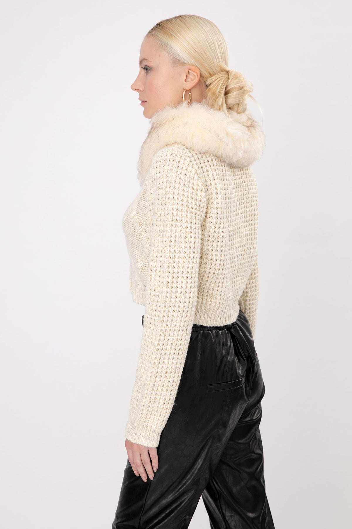 Liu Jo Kürklü Yaka Triko Ceket-Libas Trendy Fashion Store