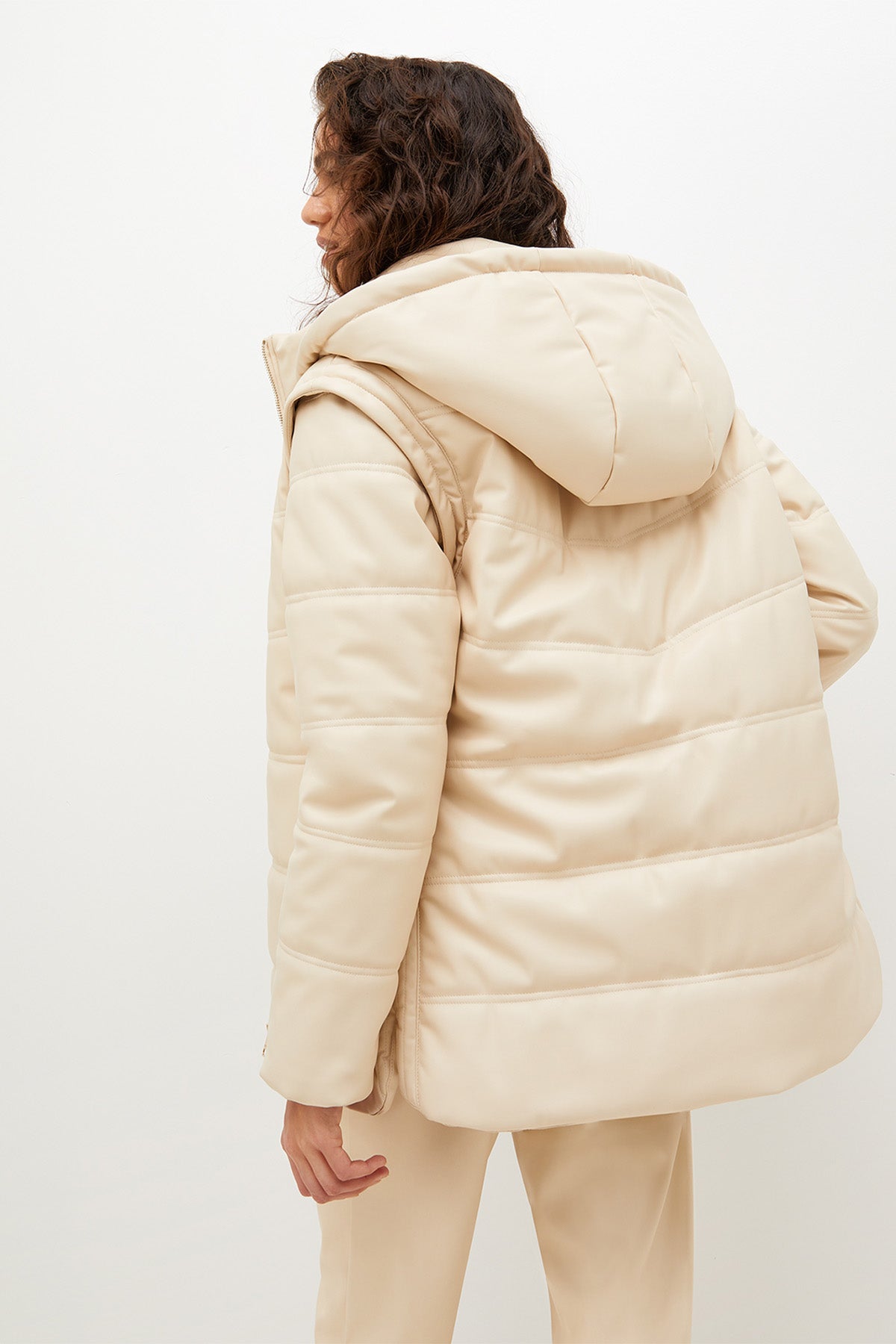 Liu Jo Demonte Kol Puffer Yelek Mont-Libas Trendy Fashion Store