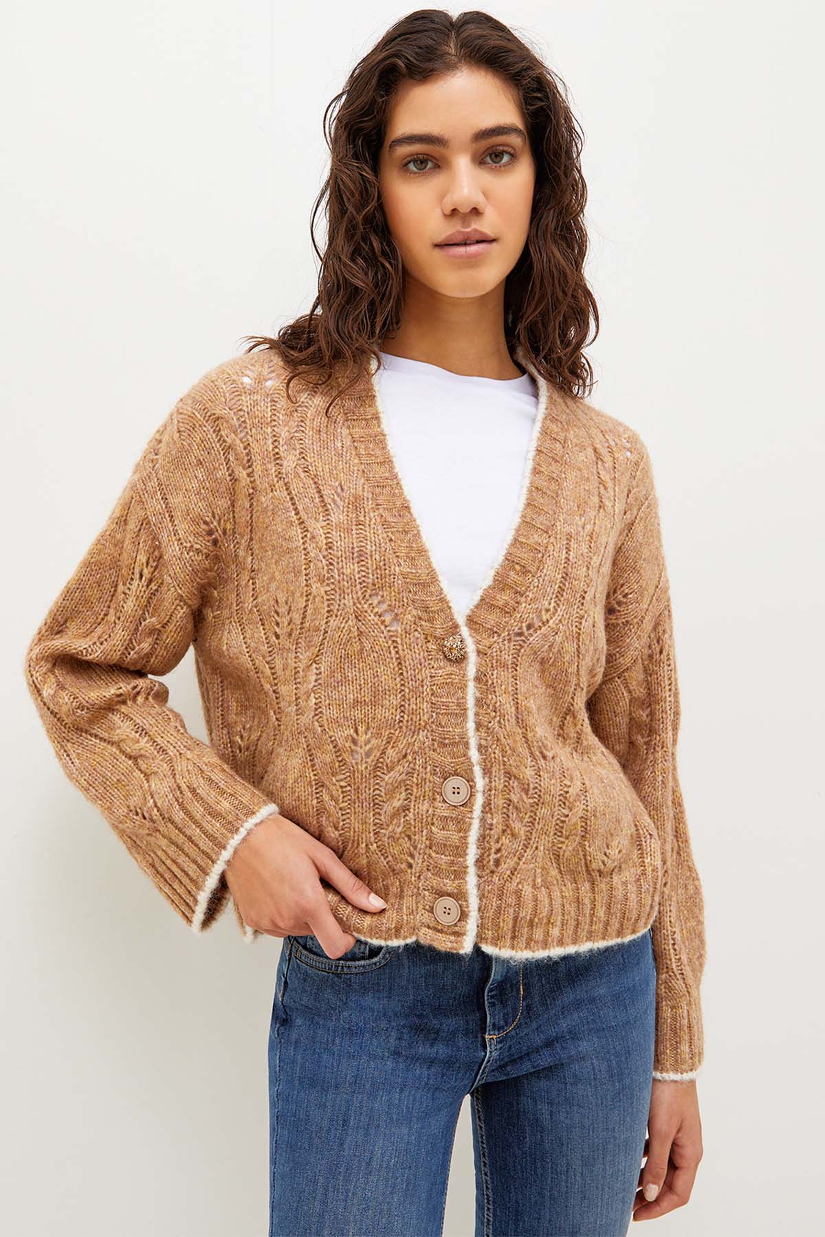 Liu Jo Yün Saç Örgü Triko Ceket-Libas Trendy Fashion Store