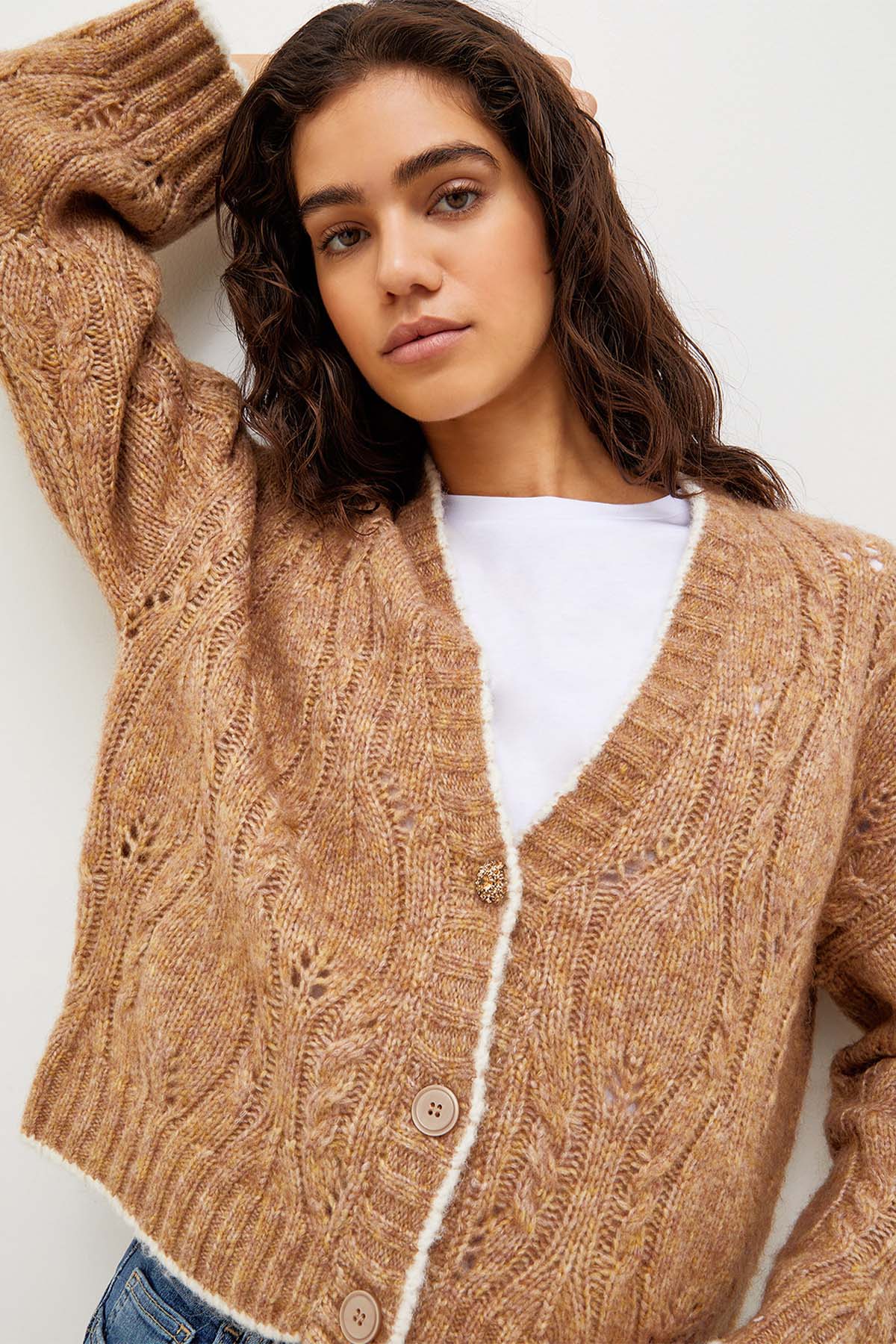 Liu Jo Yün Saç Örgü Triko Ceket-Libas Trendy Fashion Store