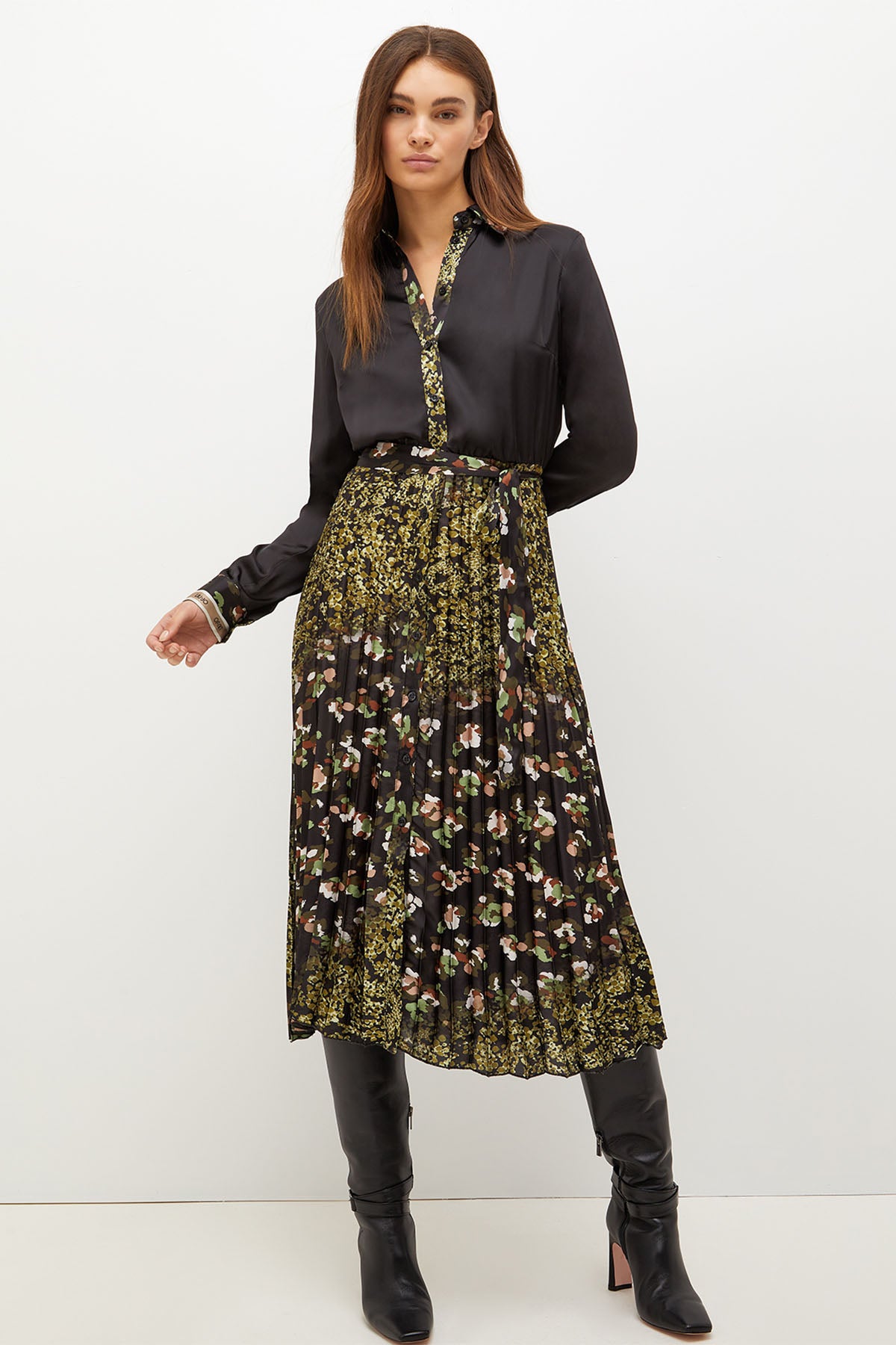 Liu Jo Kuşaklı Midi Gömlek Elbise-Libas Trendy Fashion Store