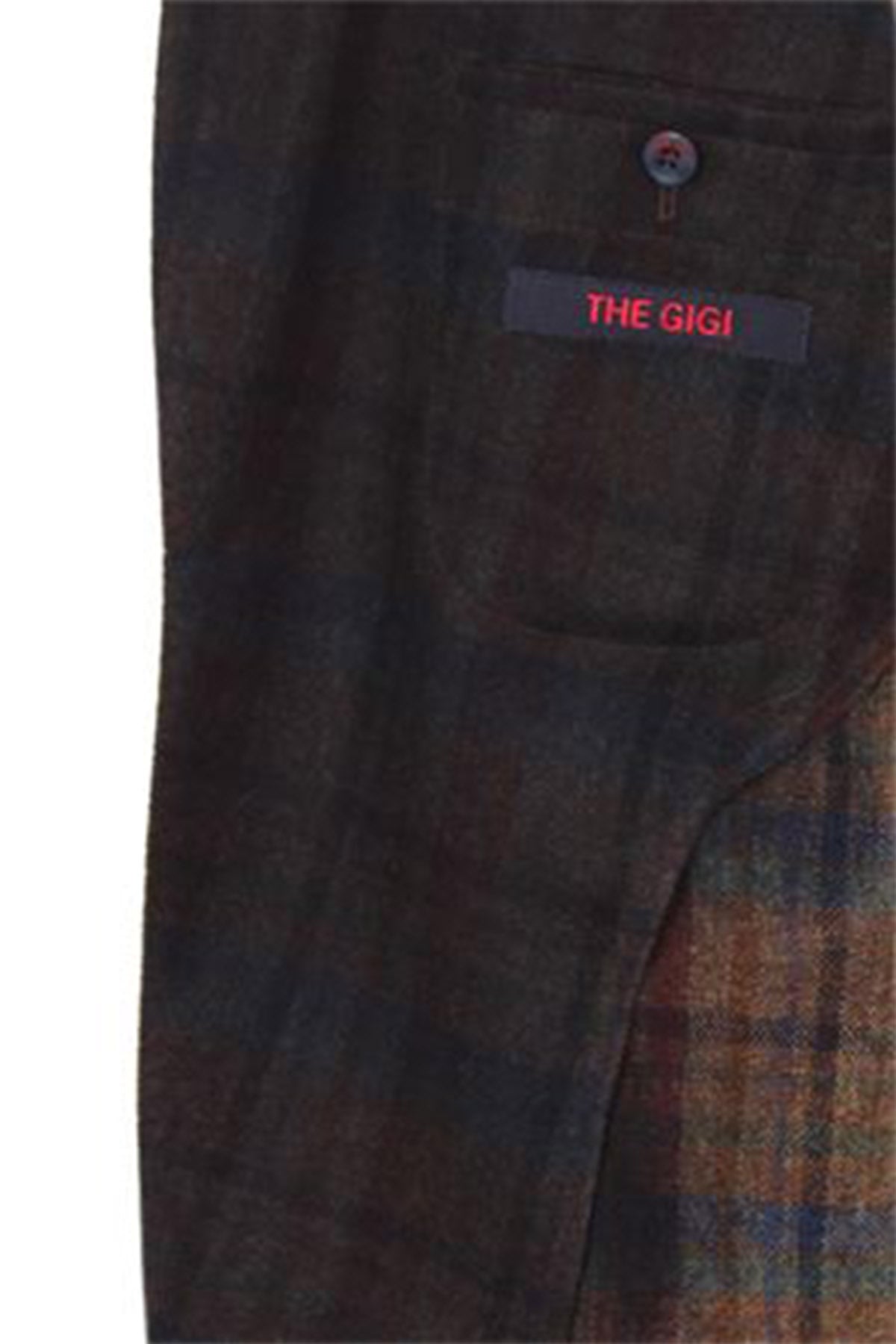 The Gigi Ekose Desenli Yün Blazer Ceket