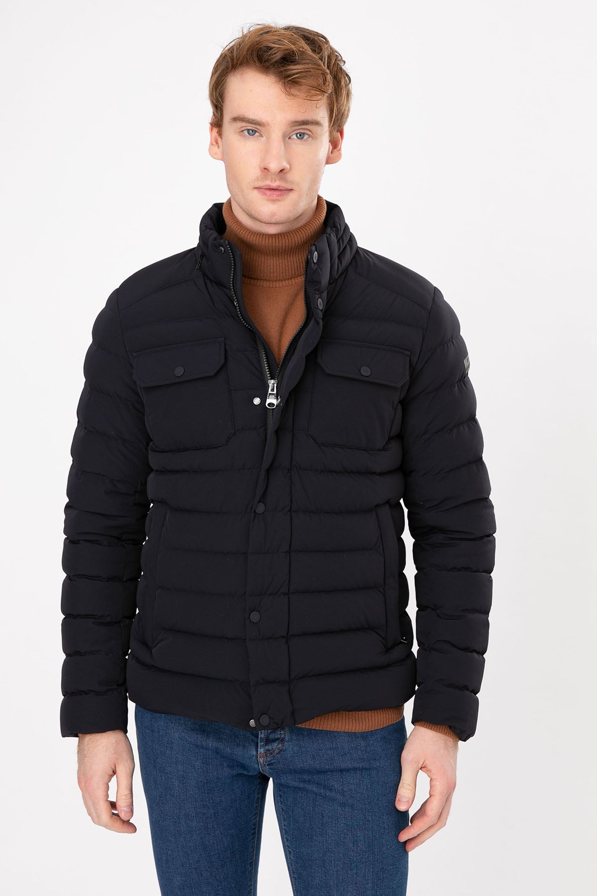 Hetrego Davis Kapak Cepli Puffer Ceket Mont-Libas Trendy Fashion Store