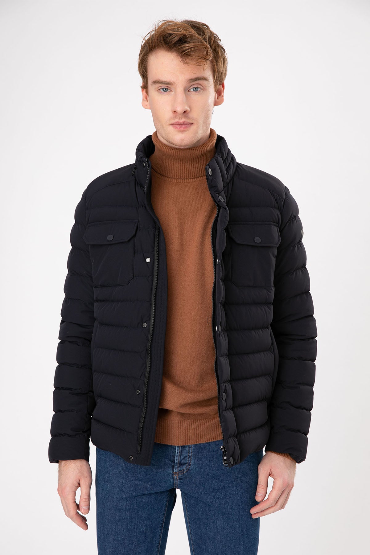 Hetrego Davis Kapak Cepli Puffer Ceket Mont-Libas Trendy Fashion Store