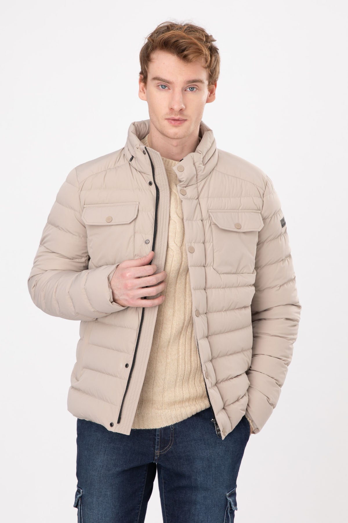 Hetrego Davis Kapak Cepli Puffer Ceket Mont-Libas Trendy Fashion Store