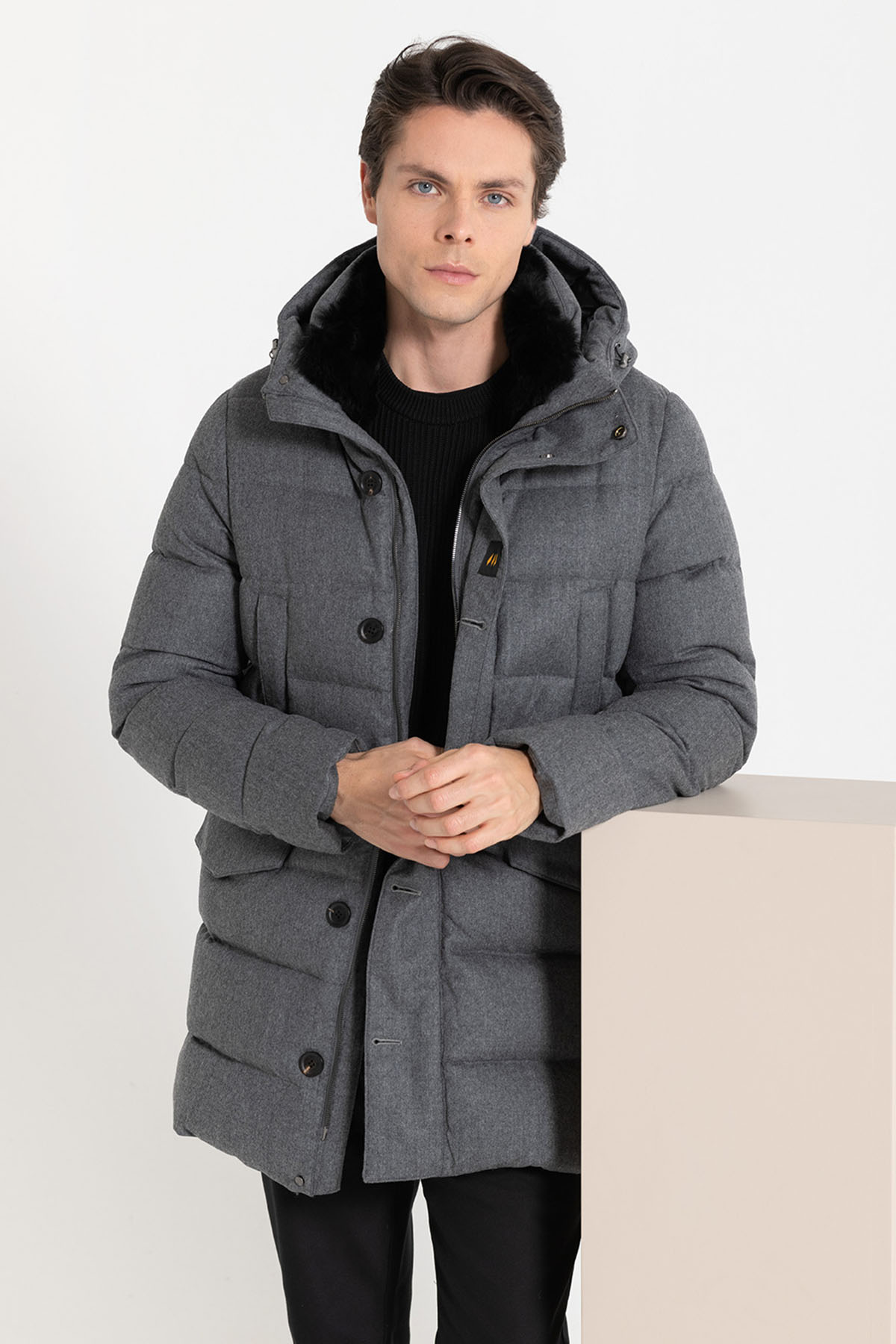 Hetrego Joshua Kapüşonlu Puffer Yün Mont-Libas Trendy Fashion Store