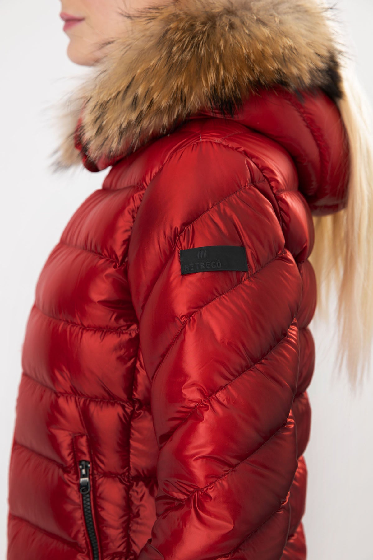 Hetrego Holly Slim Fit Kürklü Kapüşonlu Puffer Mont-Libas Trendy Fashion Store