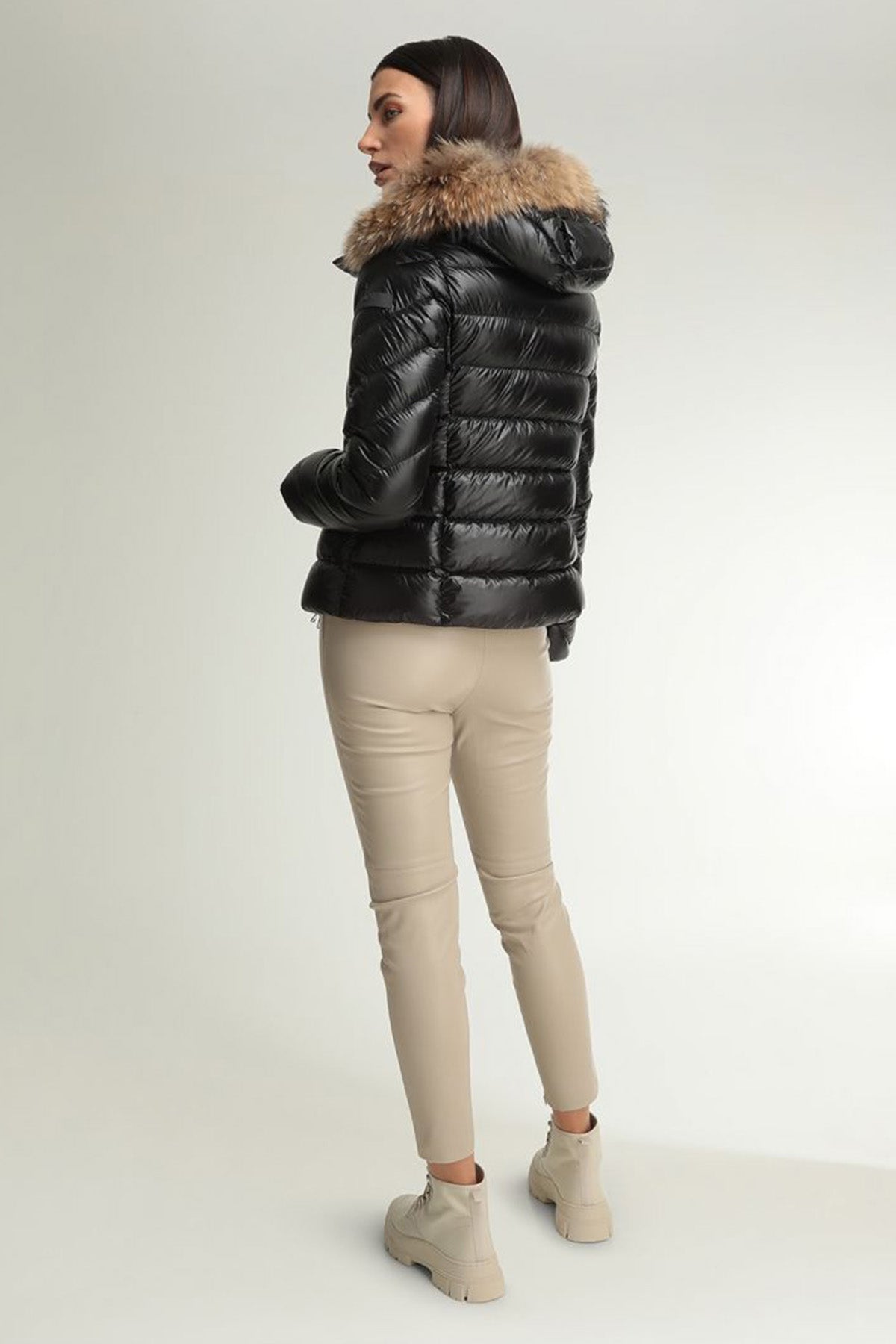 Hetrego Holly Slim Fit Kürklü Kapüşonlu Puffer Mont-Libas Trendy Fashion Store