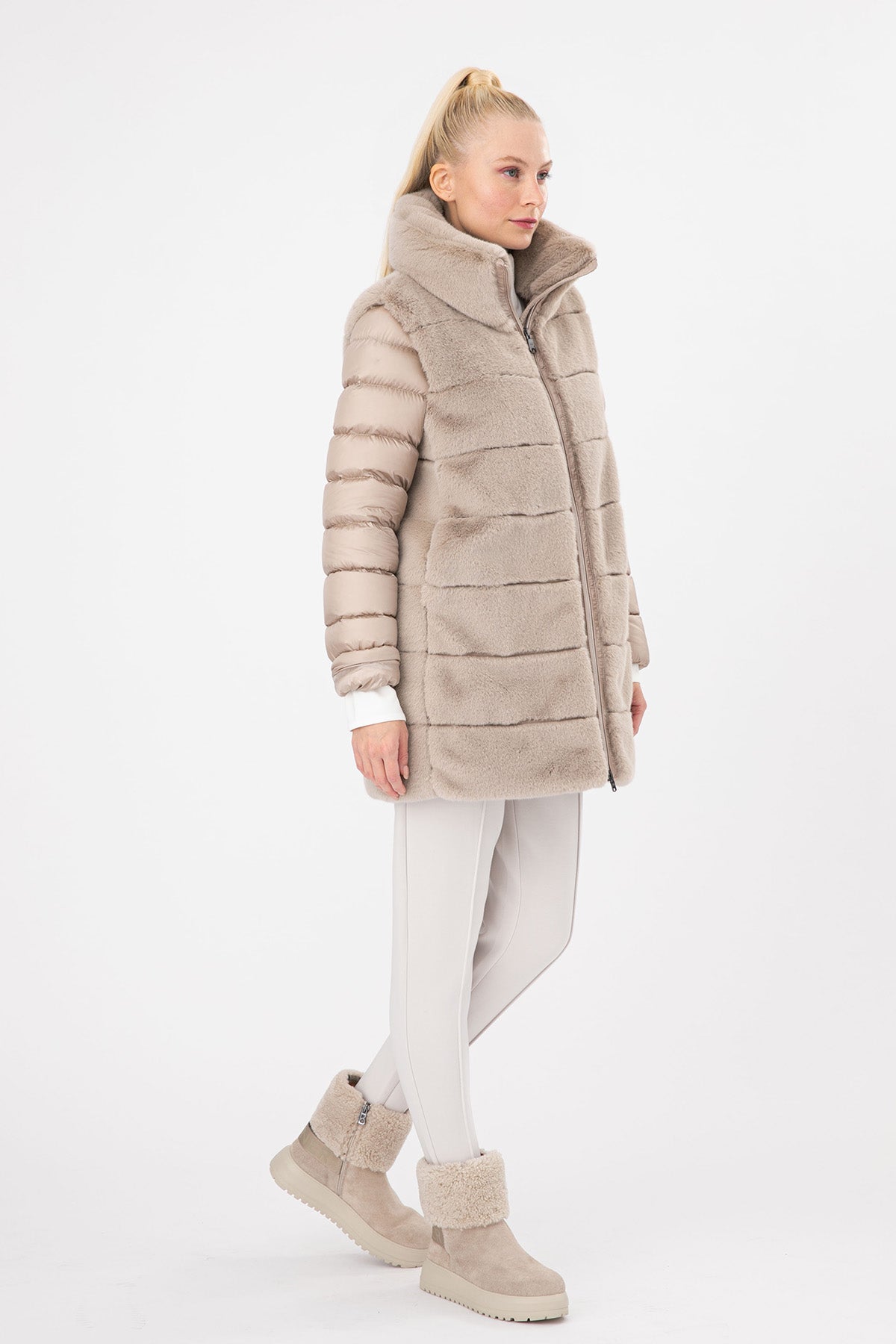 Hetrego Myrna Demonte Kollu Kürklü Mont-Libas Trendy Fashion Store