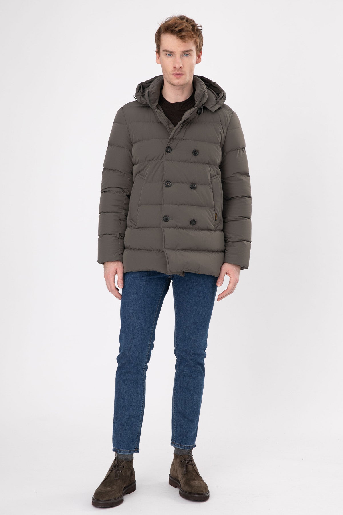 Hetrego Benjamin Kapüşonlu Kruvaze Puffer Kaban-Libas Trendy Fashion Store