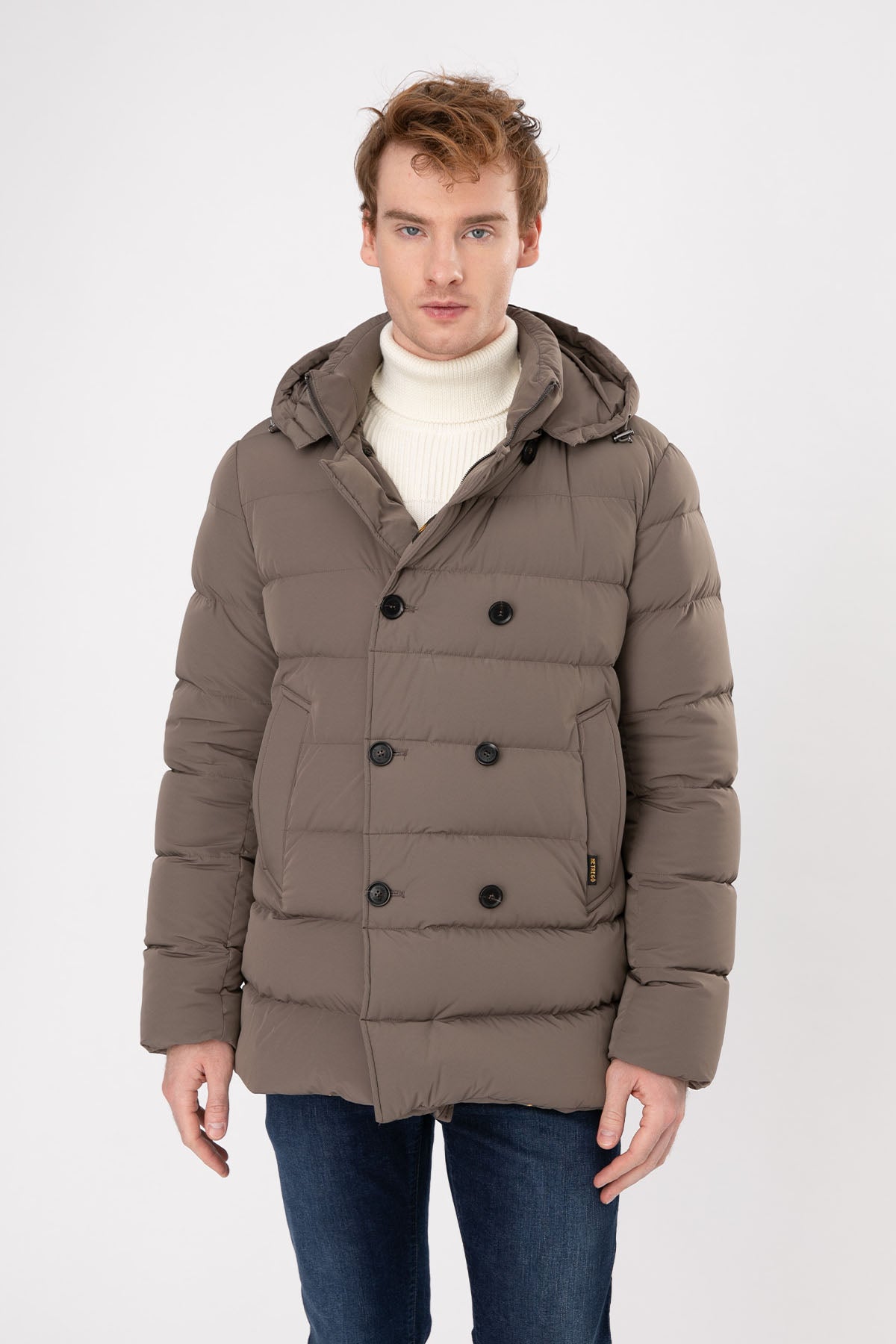 Hetrego Benjamin Kapüşonlu Kruvaze Puffer Kaban-Libas Trendy Fashion Store