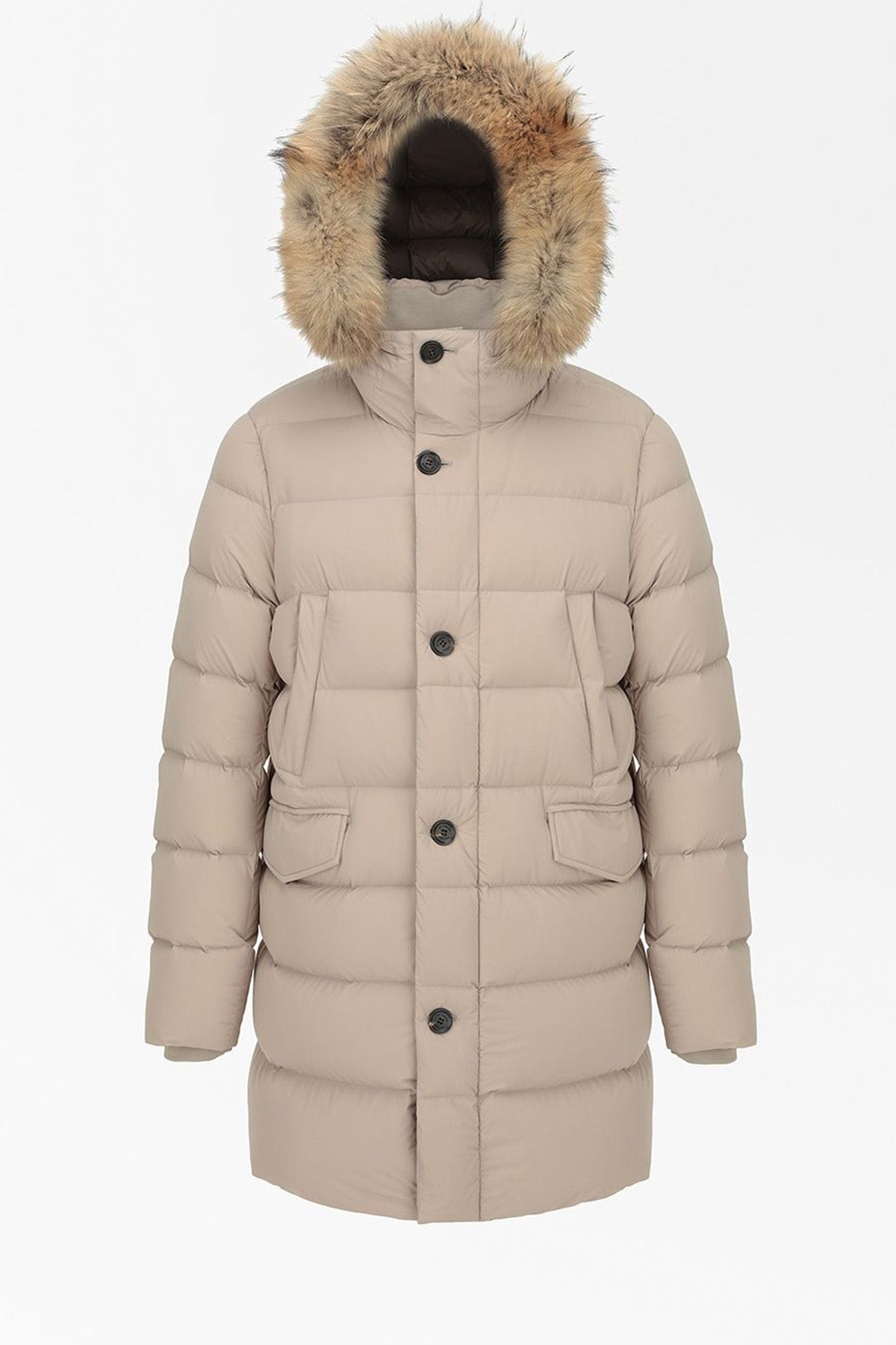 Hetrego Parker Kürklü Kapüşonlu Uzun Puffer Mont-Libas Trendy Fashion Store