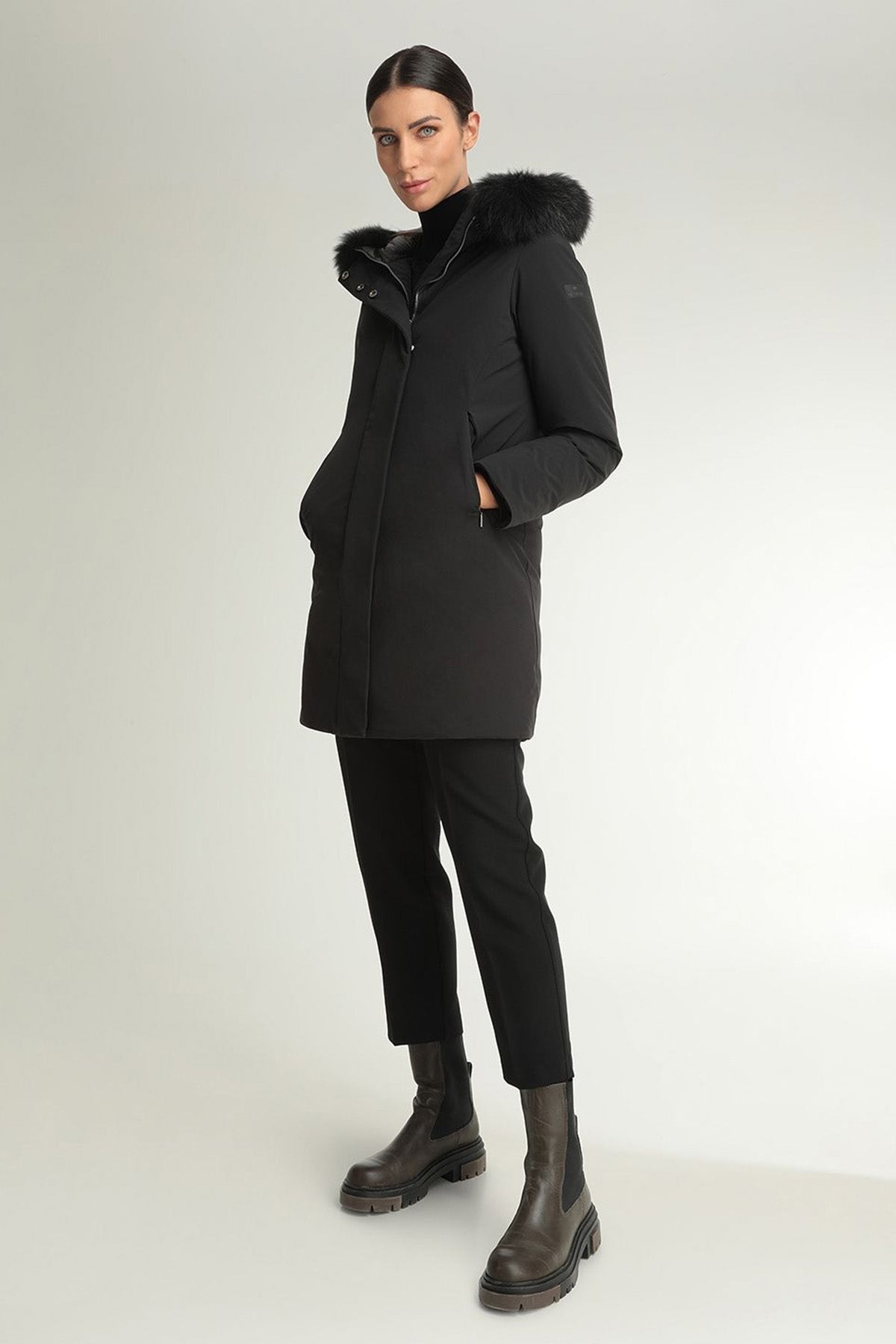 Hetrego Renee Kürklü Kapüşonlu Kaban-Libas Trendy Fashion Store