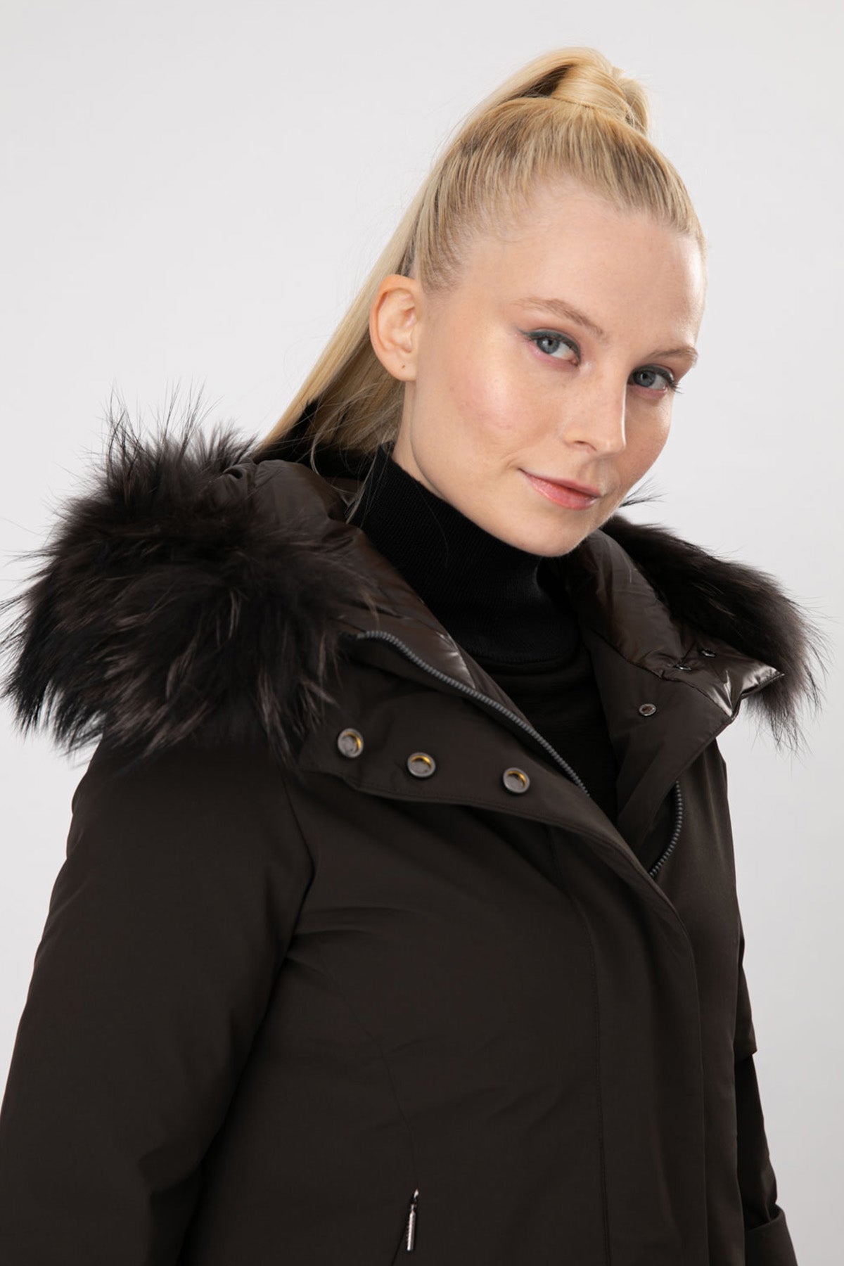 Hetrego Renee Kürklü Kapüşonlu Kaban-Libas Trendy Fashion Store