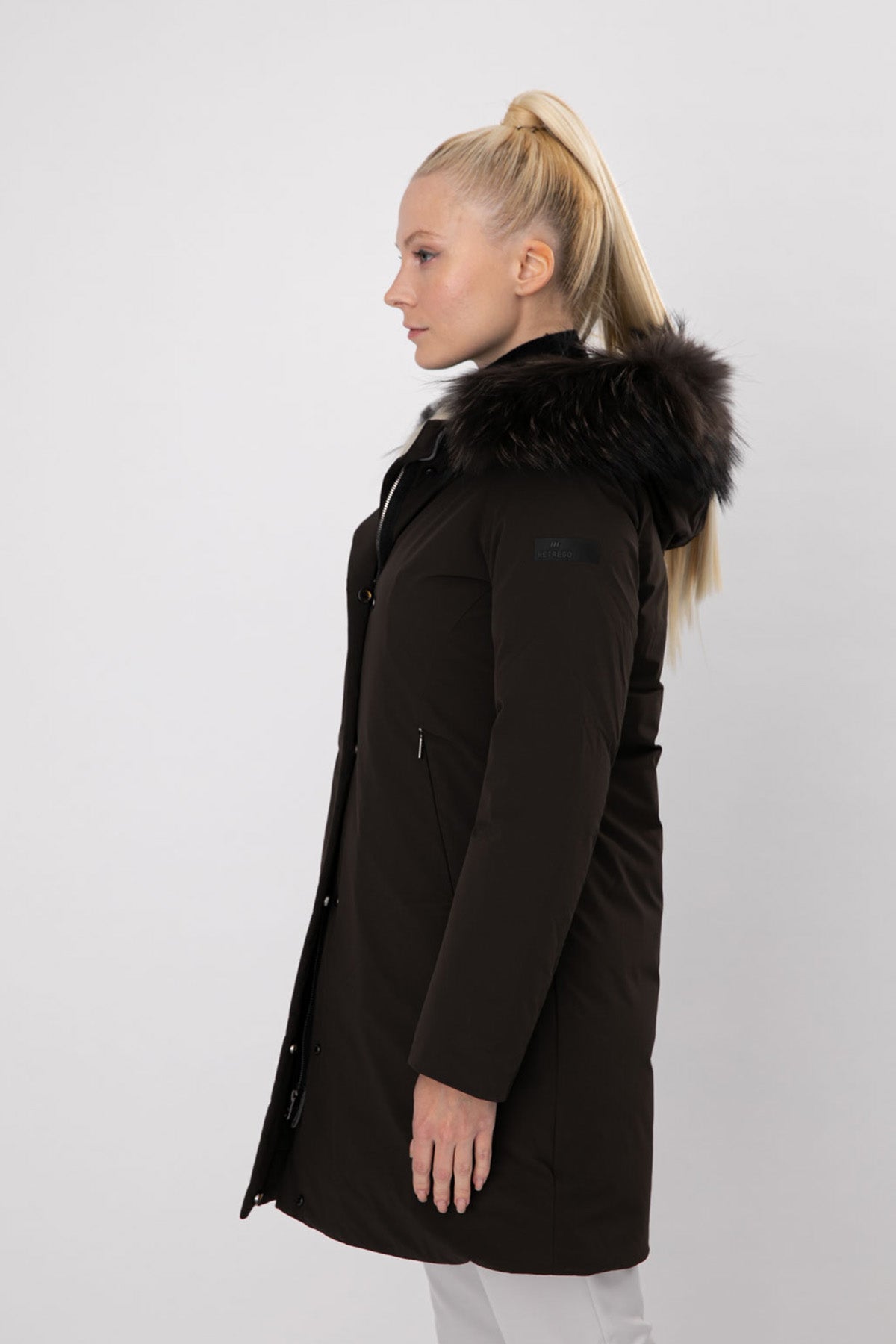 Hetrego Renee Kürklü Kapüşonlu Kaban-Libas Trendy Fashion Store