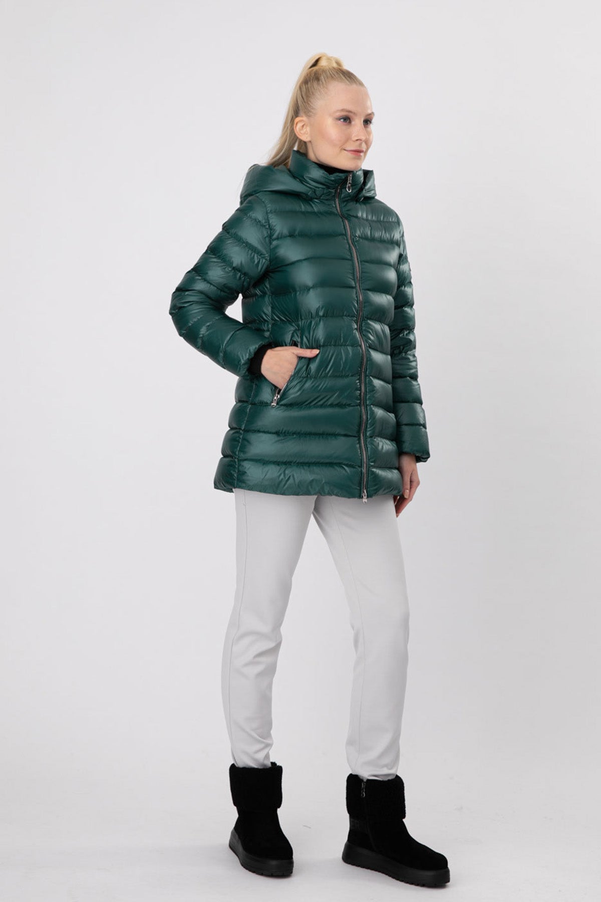 Hetrego Gladys Kapüşonlu Puffer Mont-Libas Trendy Fashion Store