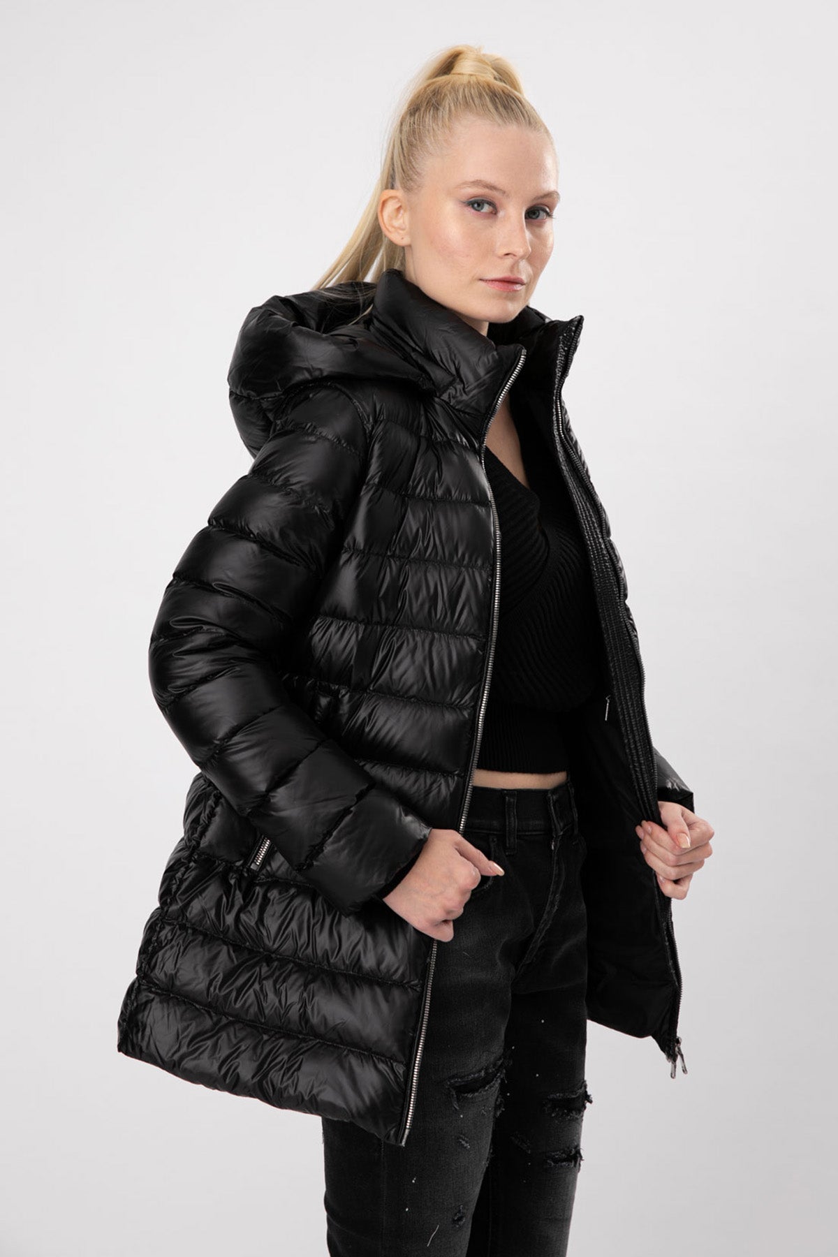 Hetrego Gladys Kapüşonlu Puffer Mont-Libas Trendy Fashion Store