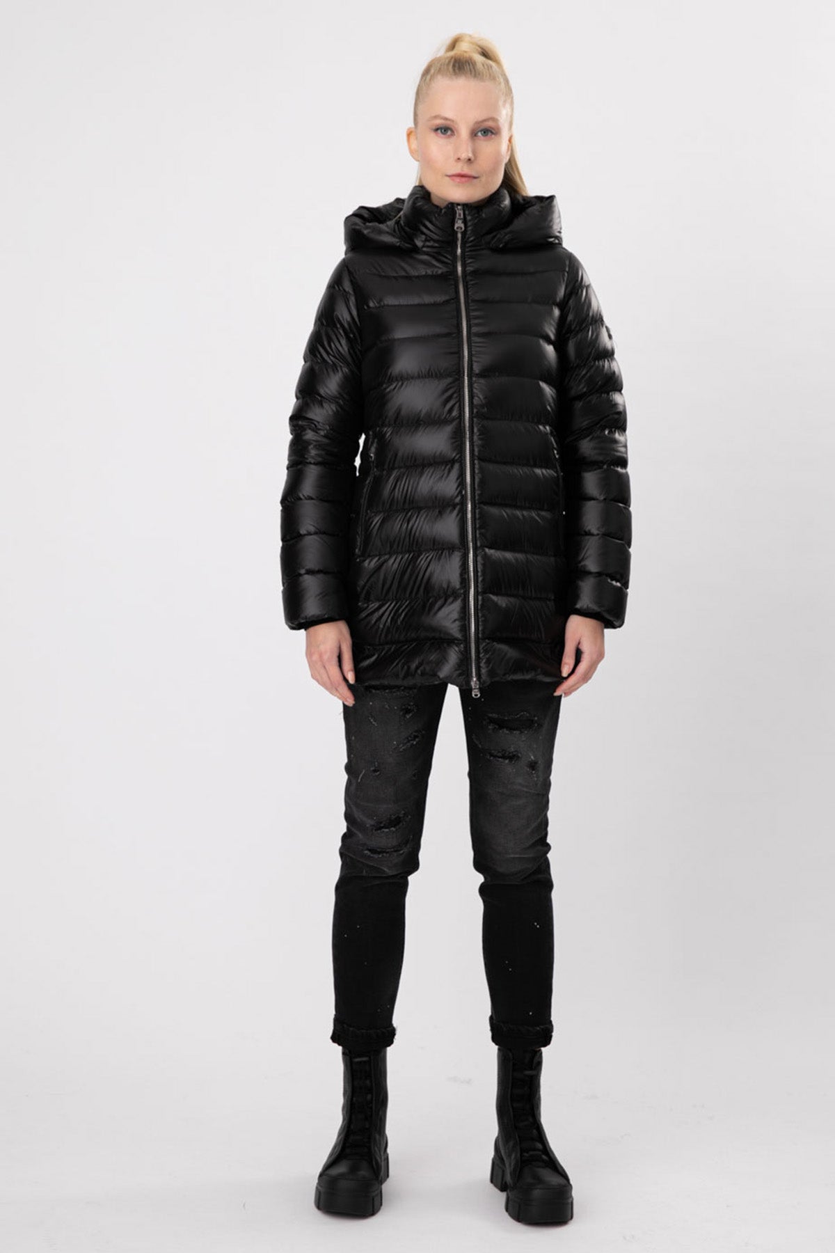 Hetrego Gladys Kapüşonlu Puffer Mont-Libas Trendy Fashion Store