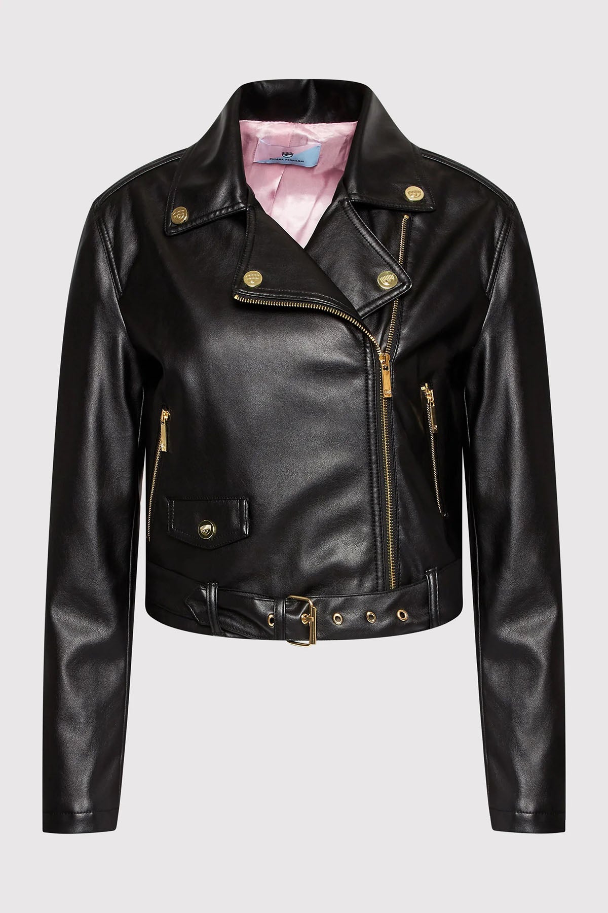 Chiara Ferragni Göz Logolu Deri Ceket-Libas Trendy Fashion Store