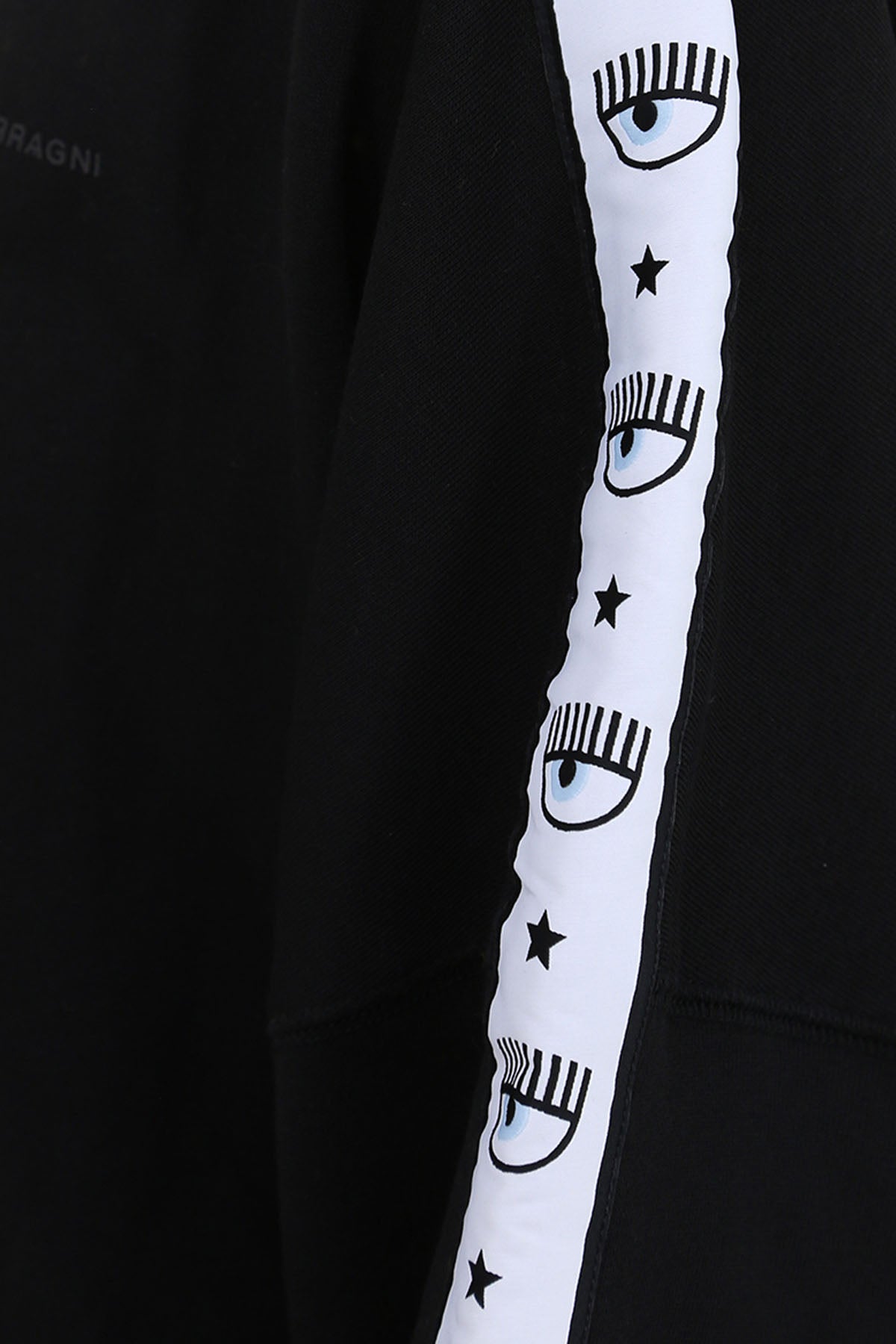 Chiara Ferragni Göz Logo Şeritli Geniş Kesim Sweatshirt-Libas Trendy Fashion Store