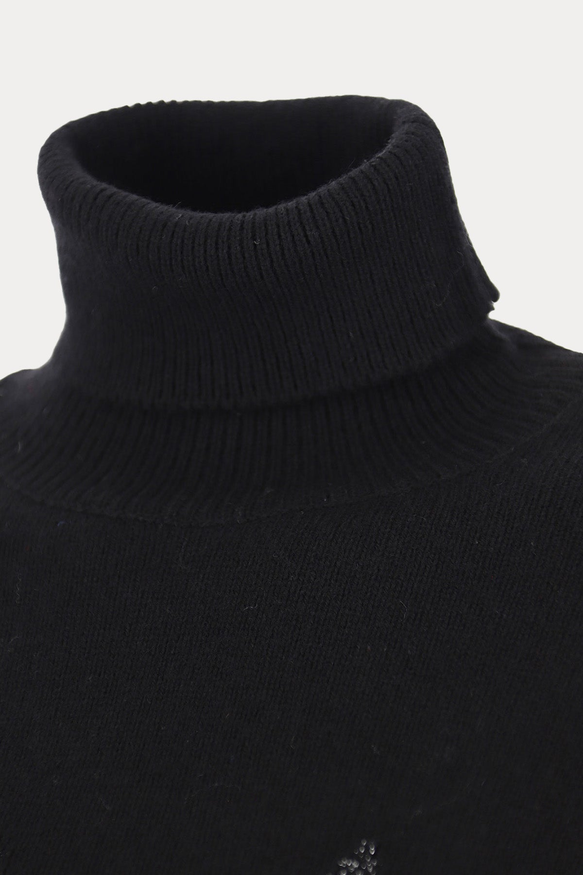 Chiara Ferragni Logolu Kaşmir Karışımlı Yün Balıkçı Yaka Triko-Libas Trendy Fashion Store