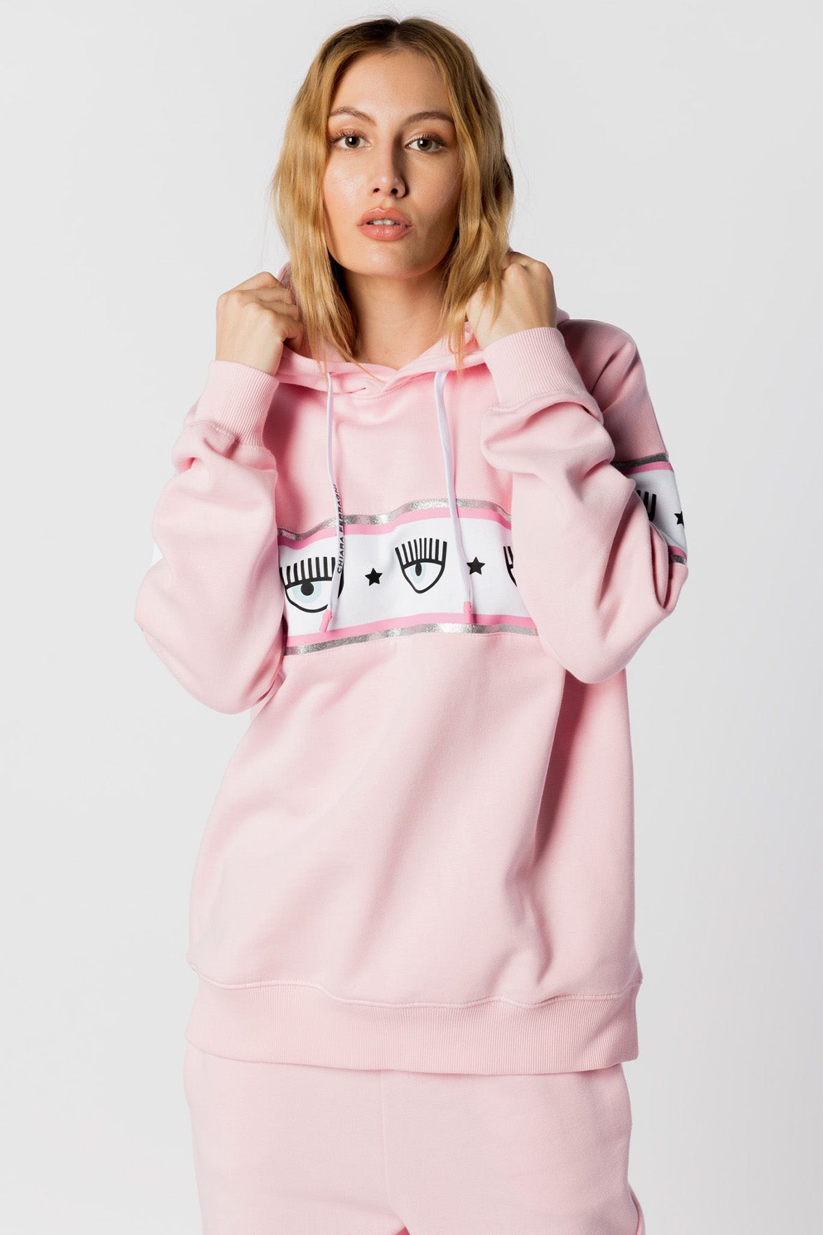 Chiara Ferragni Geniş Kesim Logolu Kapüşonlu Sweatshirt-Libas Trendy Fashion Store