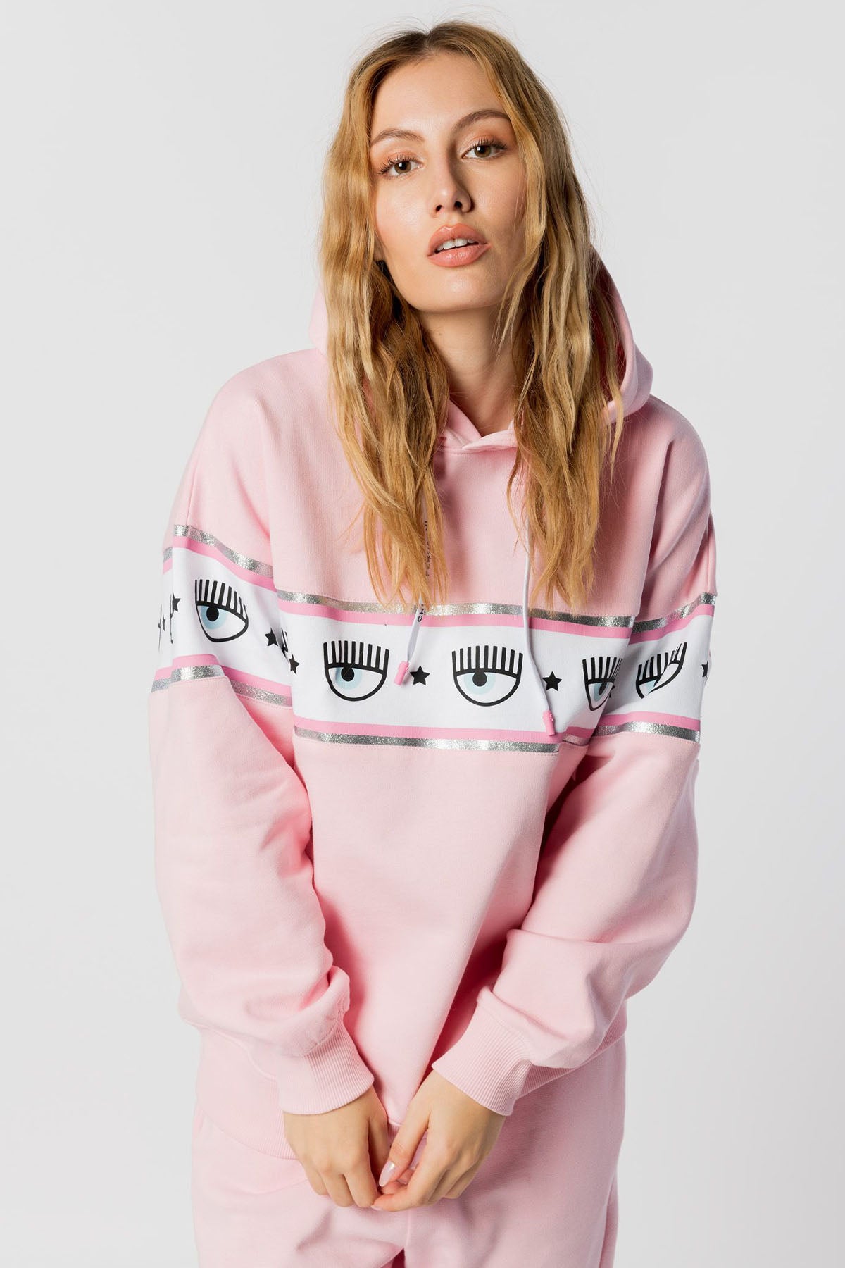 Chiara Ferragni Geniş Kesim Logolu Kapüşonlu Sweatshirt-Libas Trendy Fashion Store
