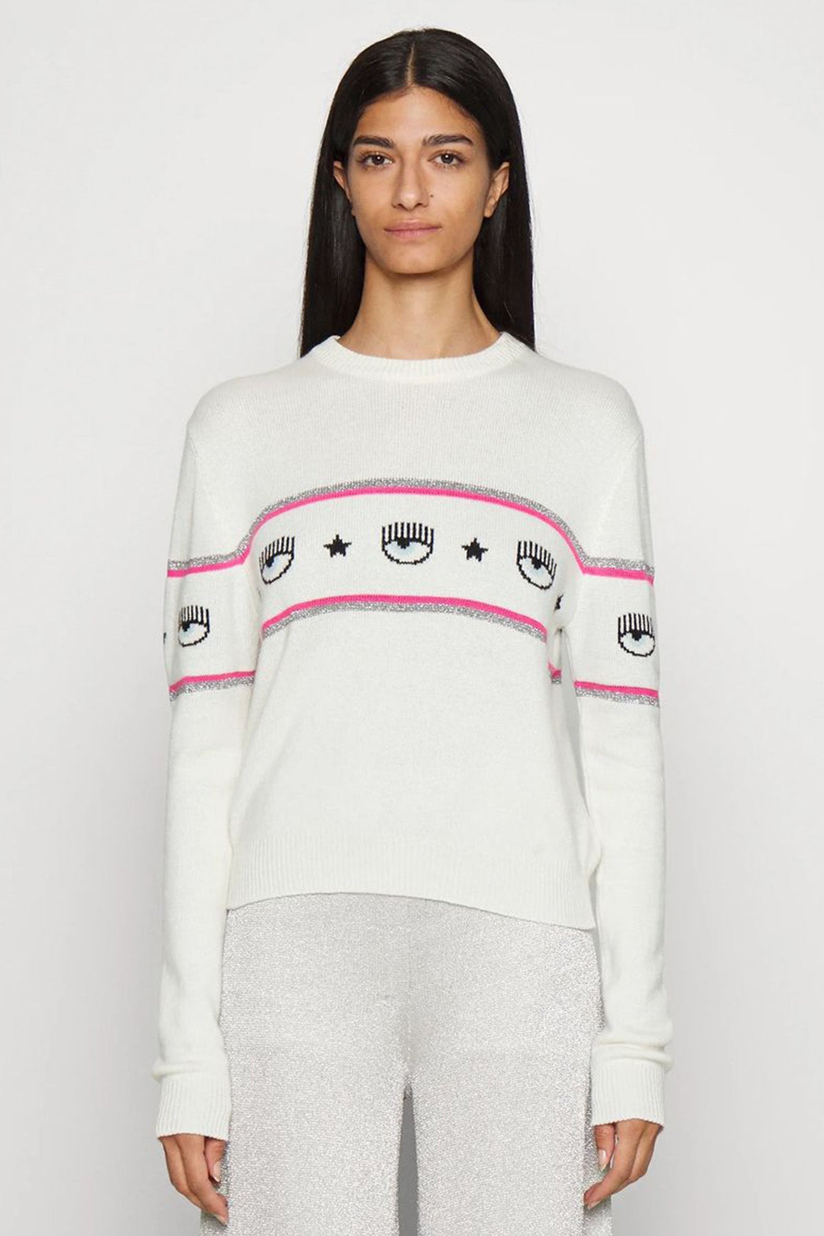 Chiara Ferragni Logolu Kaşmirli Yün Örgü Triko-Libas Trendy Fashion Store