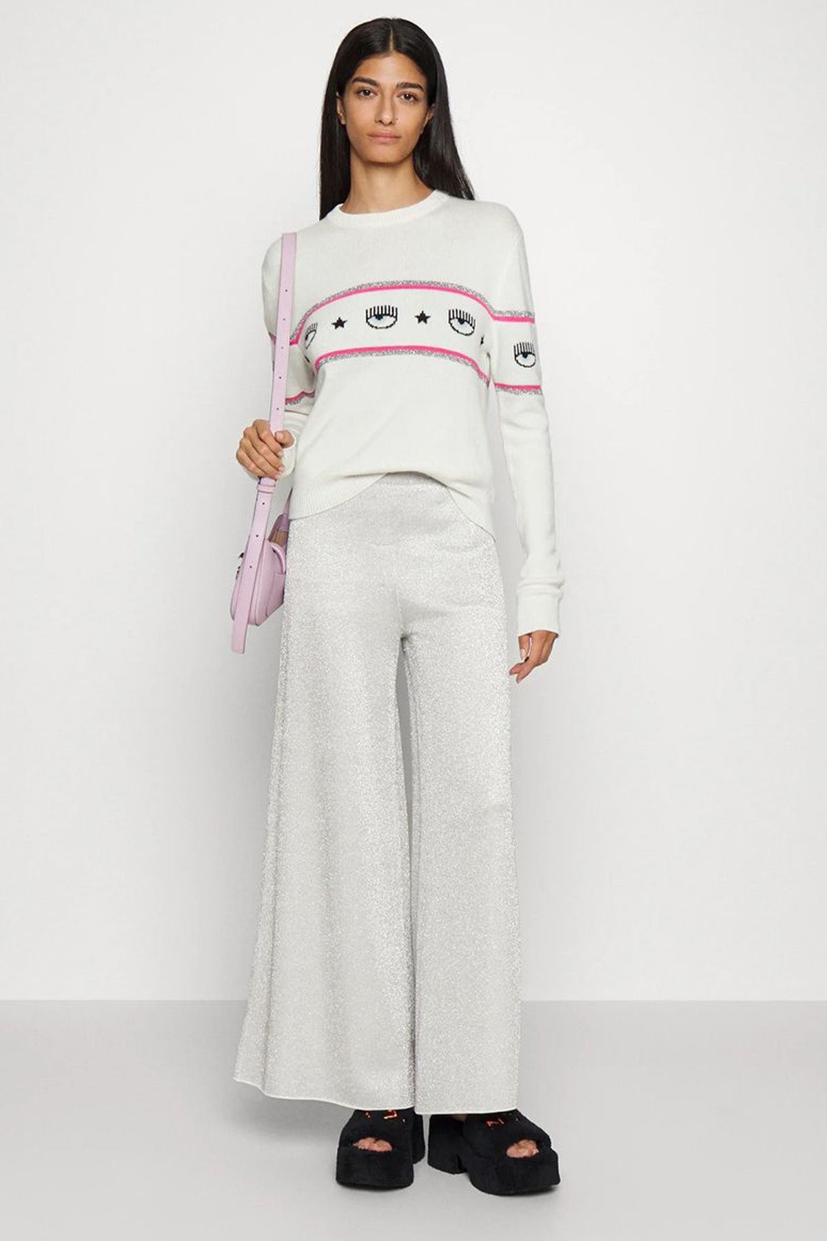 Chiara Ferragni Logolu Kaşmirli Yün Örgü Triko-Libas Trendy Fashion Store