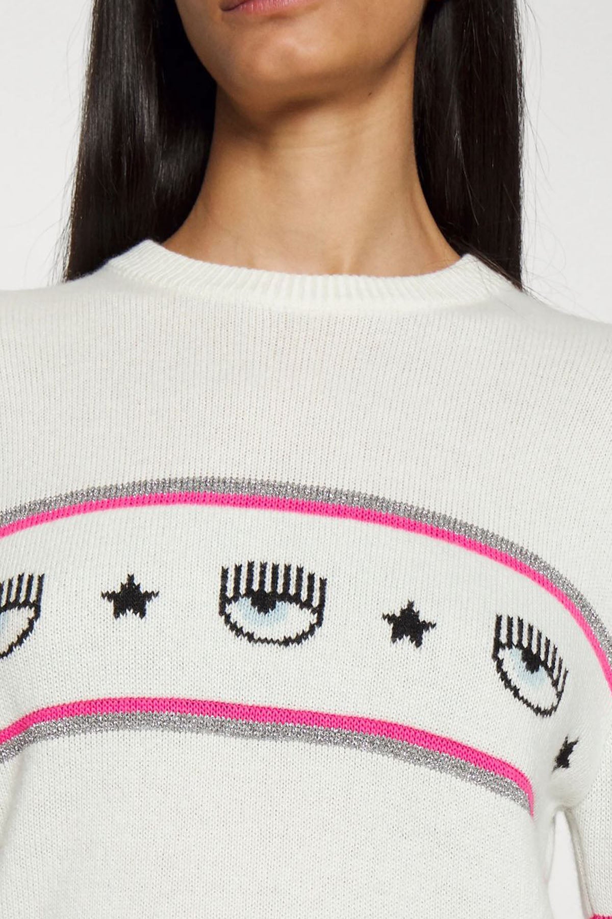 Chiara Ferragni Logolu Kaşmirli Yün Örgü Triko-Libas Trendy Fashion Store